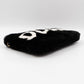 Cleo Clutch Black White Faux Fur