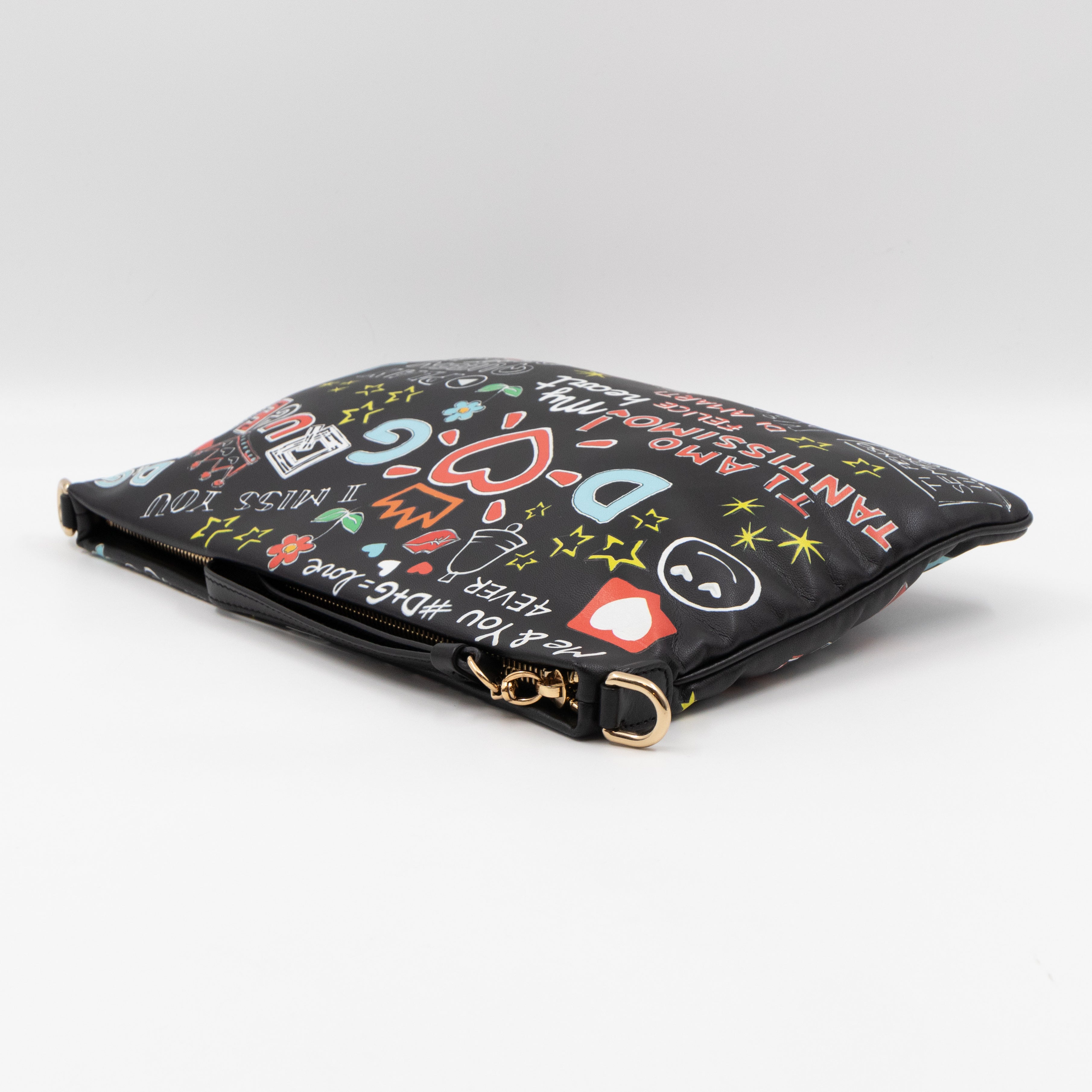 Graffiti discount clutch bag