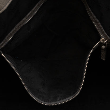 Bamboo Bar Shoulder Bag Grey Leather