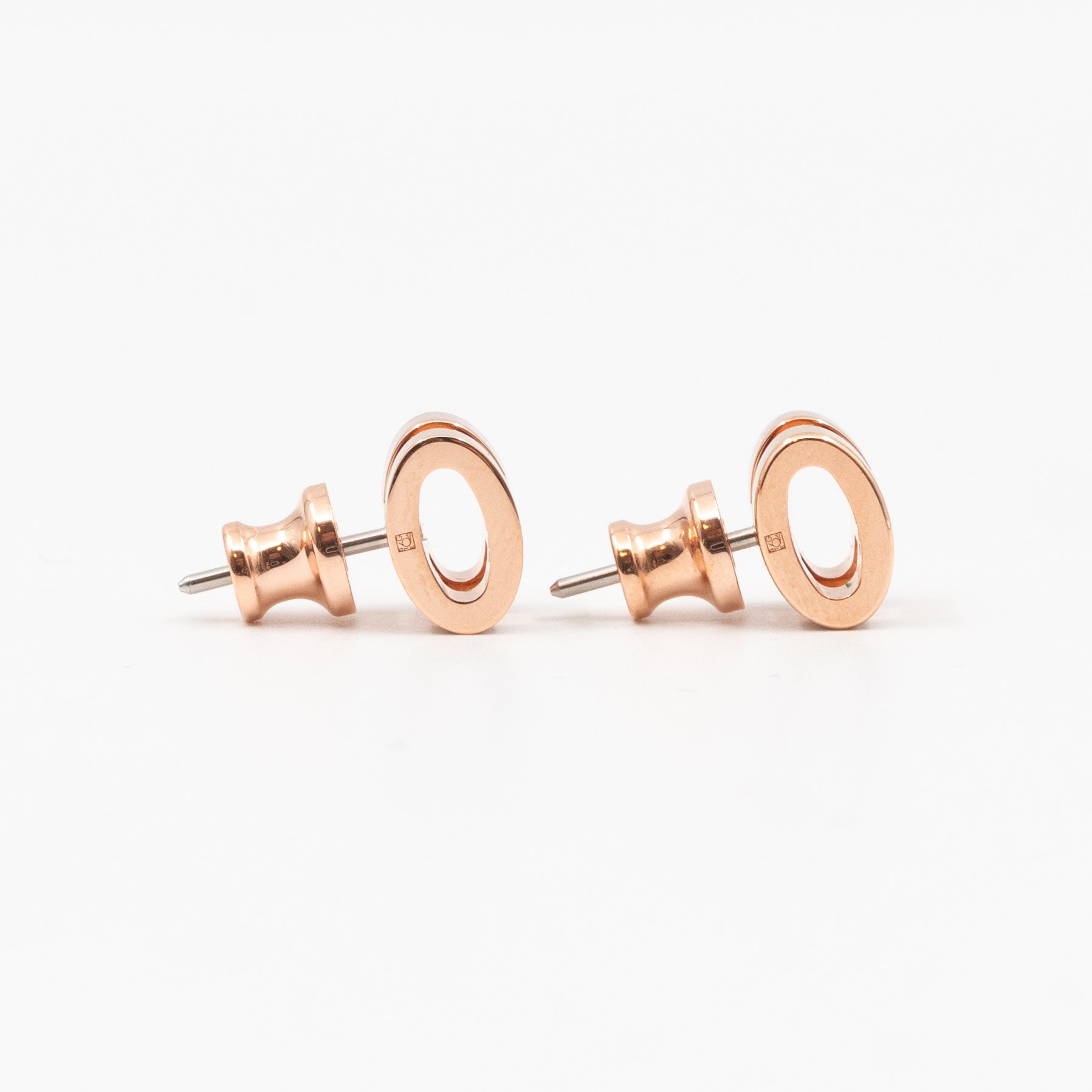 Mini Pop H Earrings Grey & Rose Gold