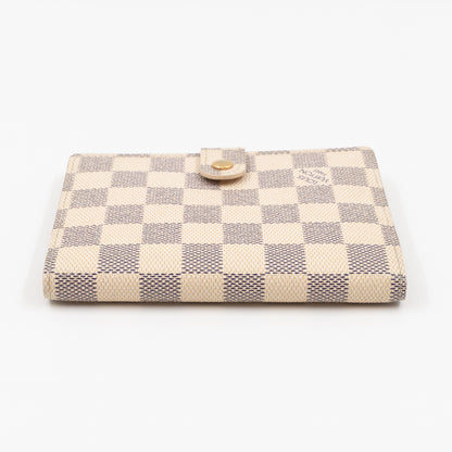 Small Ring Agenda Cover Damier Azur