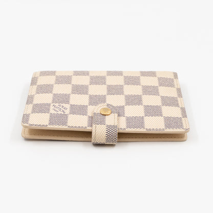 Small Ring Agenda Cover Damier Azur