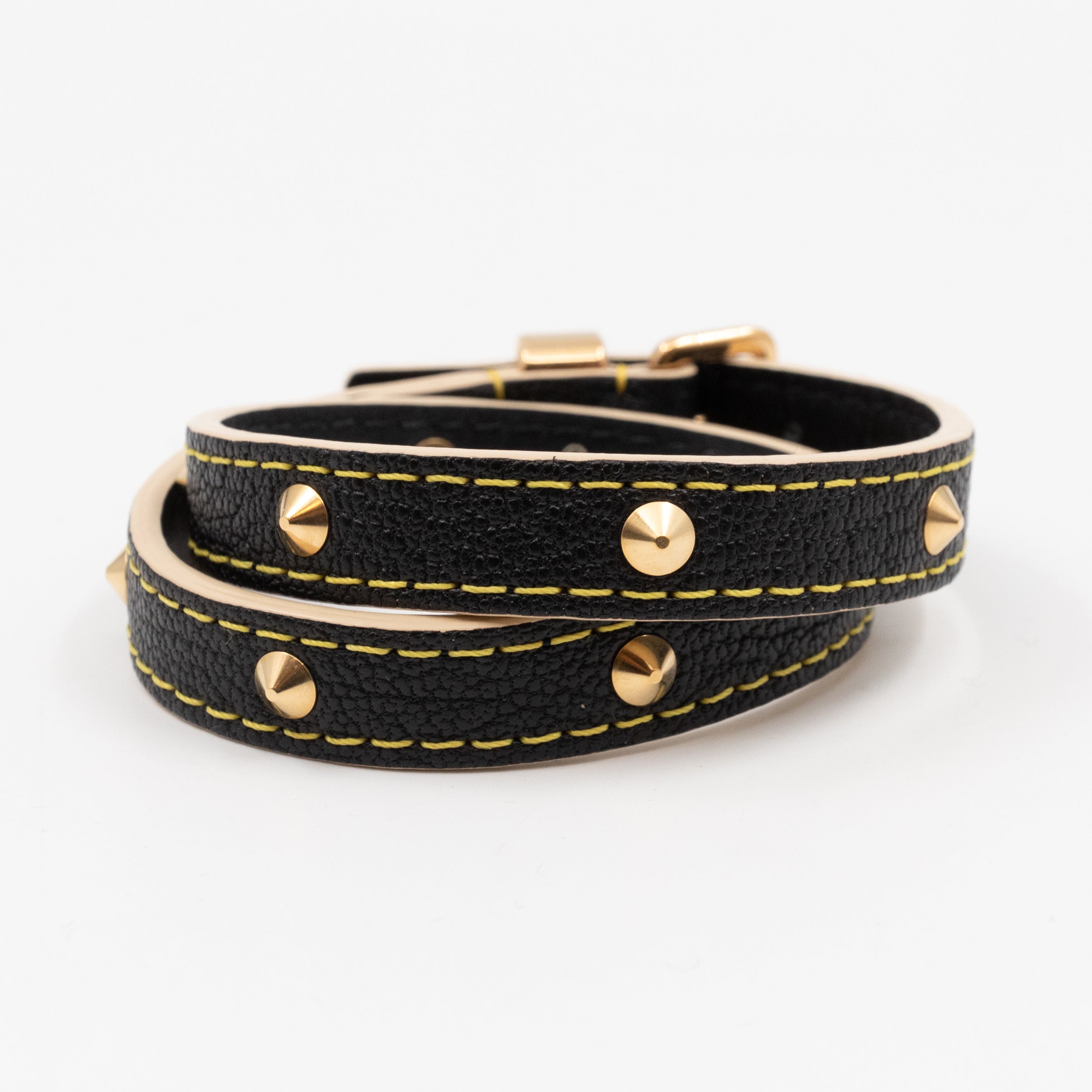 Double Tour Suhali Bracelet Black Leather