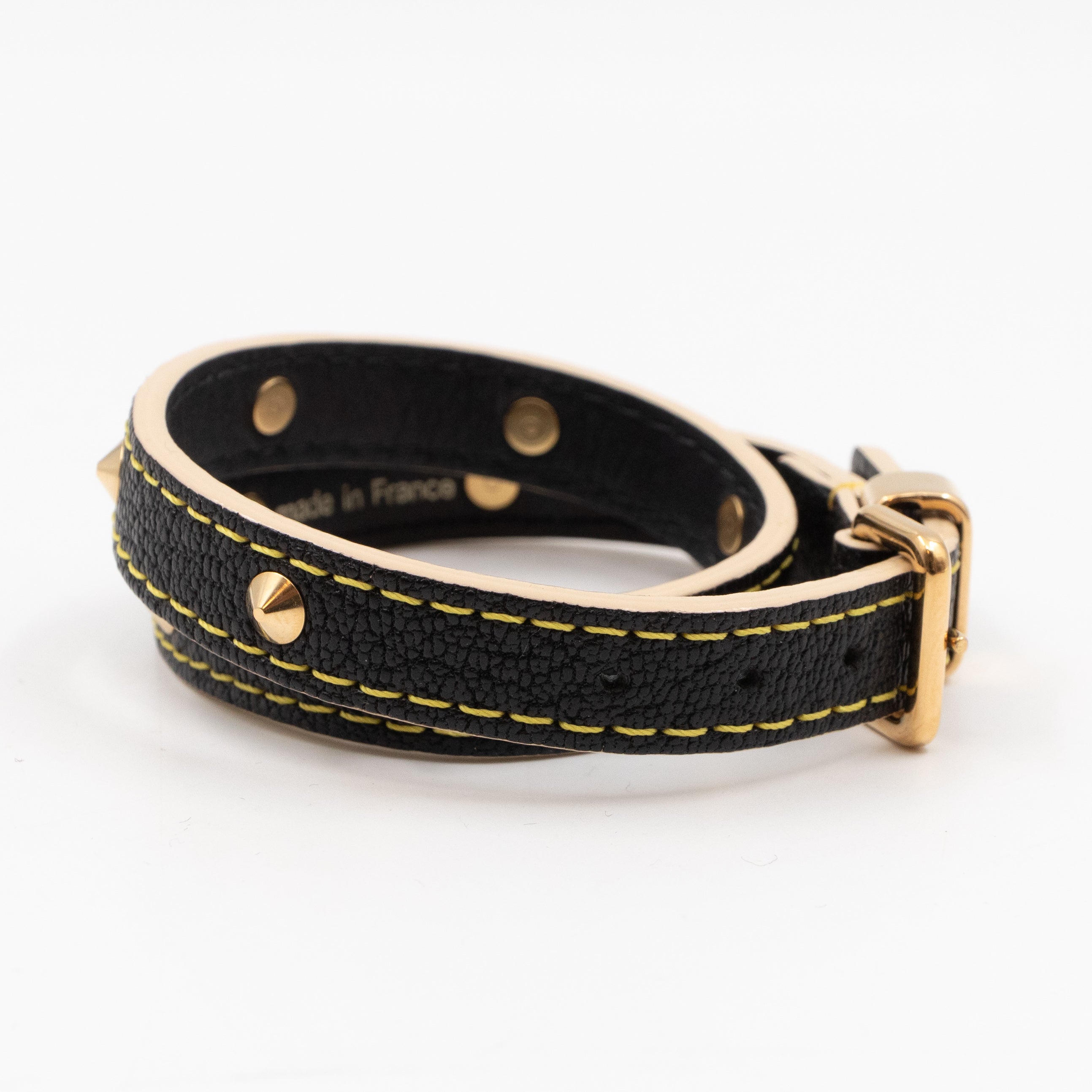Double Tour Suhali Bracelet Black Leather