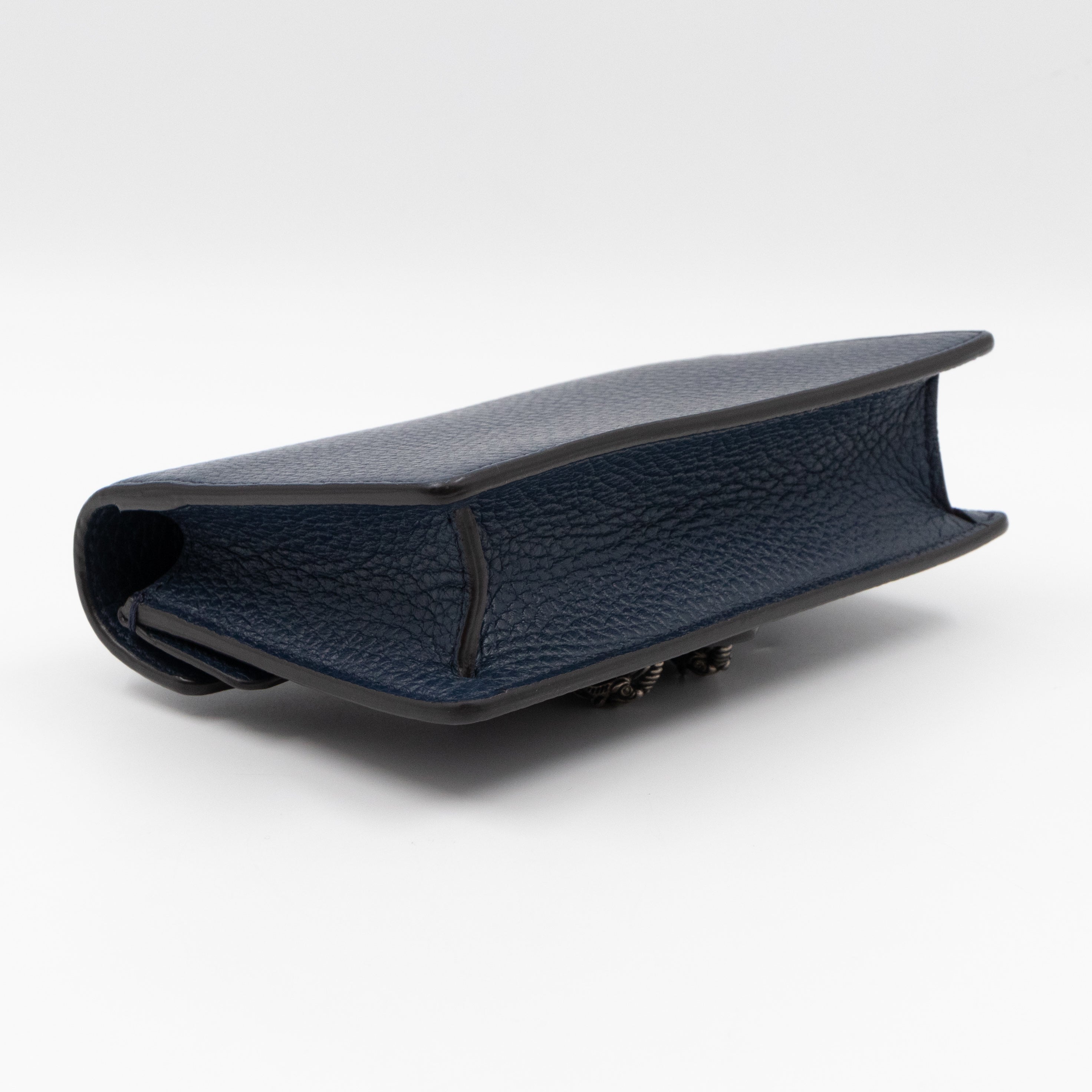Dionysus Super Mini Dark Blue Leather