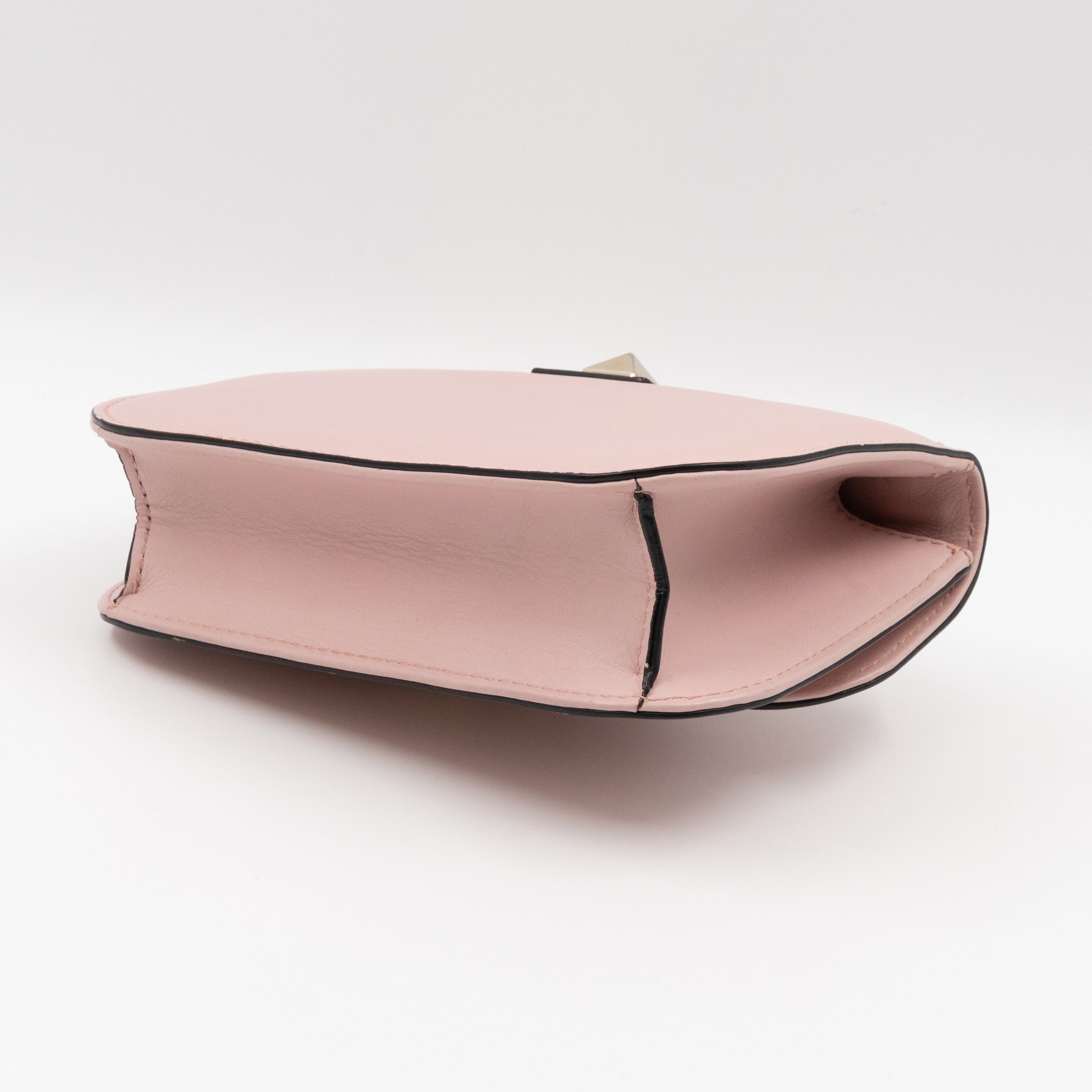 Small Glam Lock Rockstud Flap Bag Light Pink