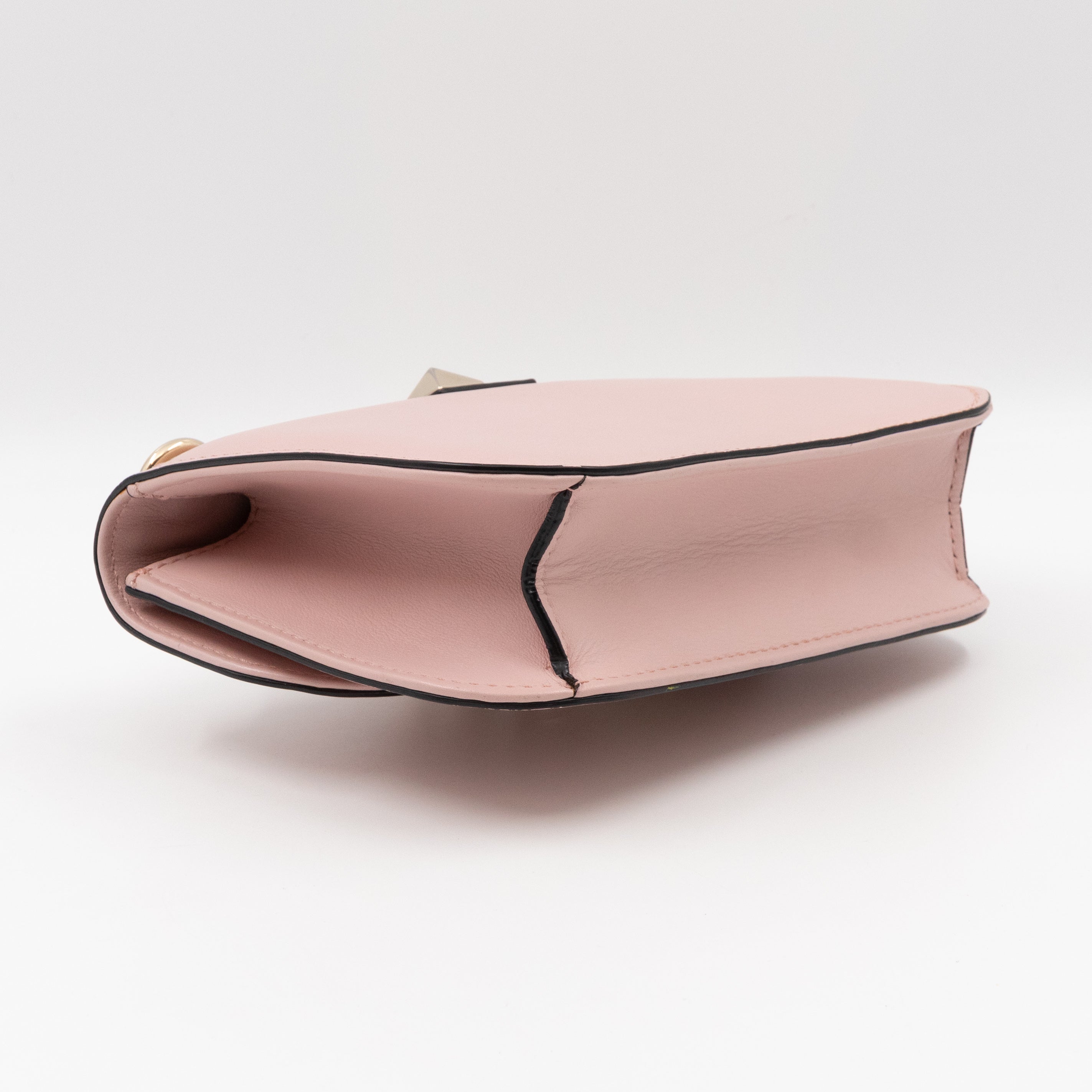 Small Glam Lock Rockstud Flap Bag Light Pink