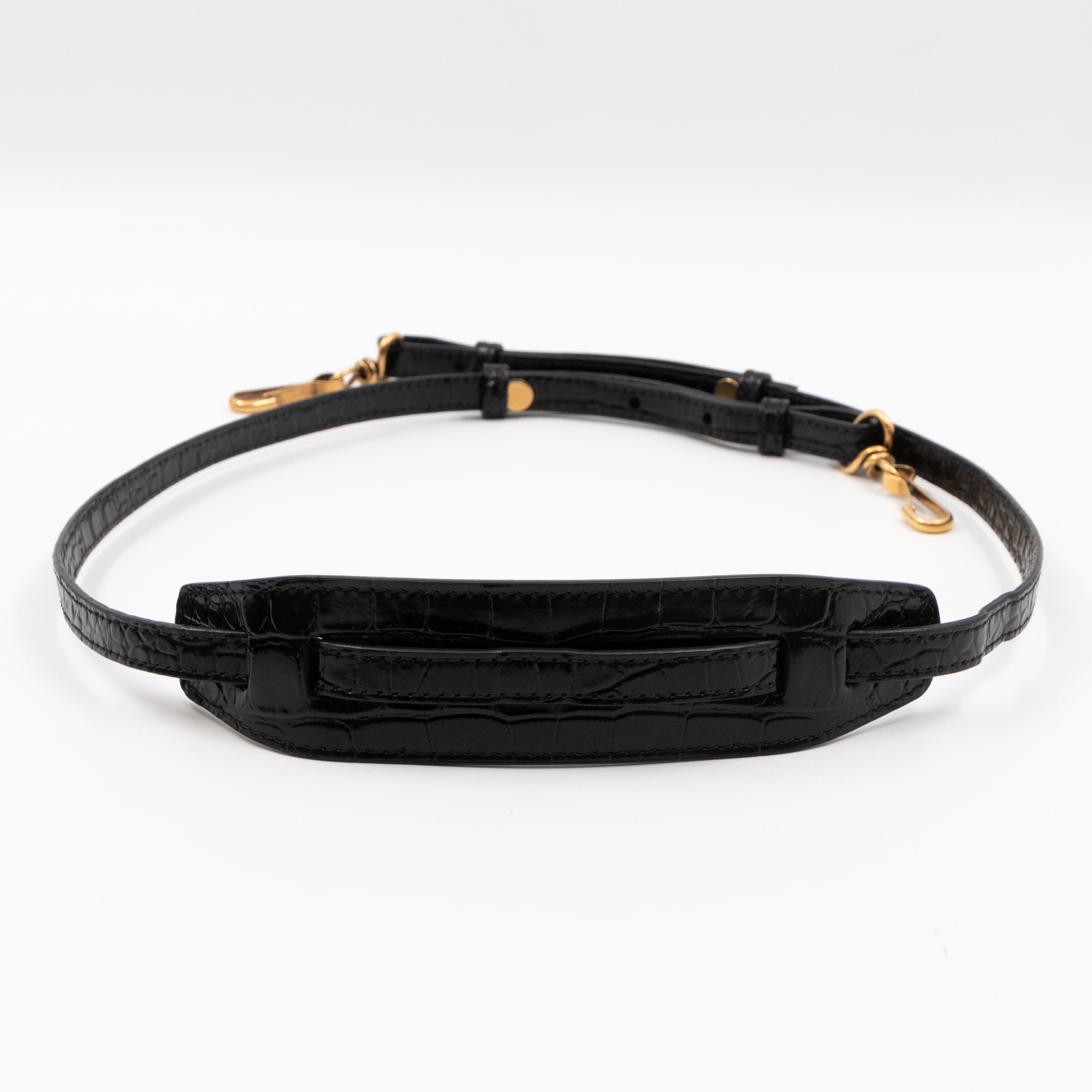 Neo Classic City Mini Black Croc Embossed Leather