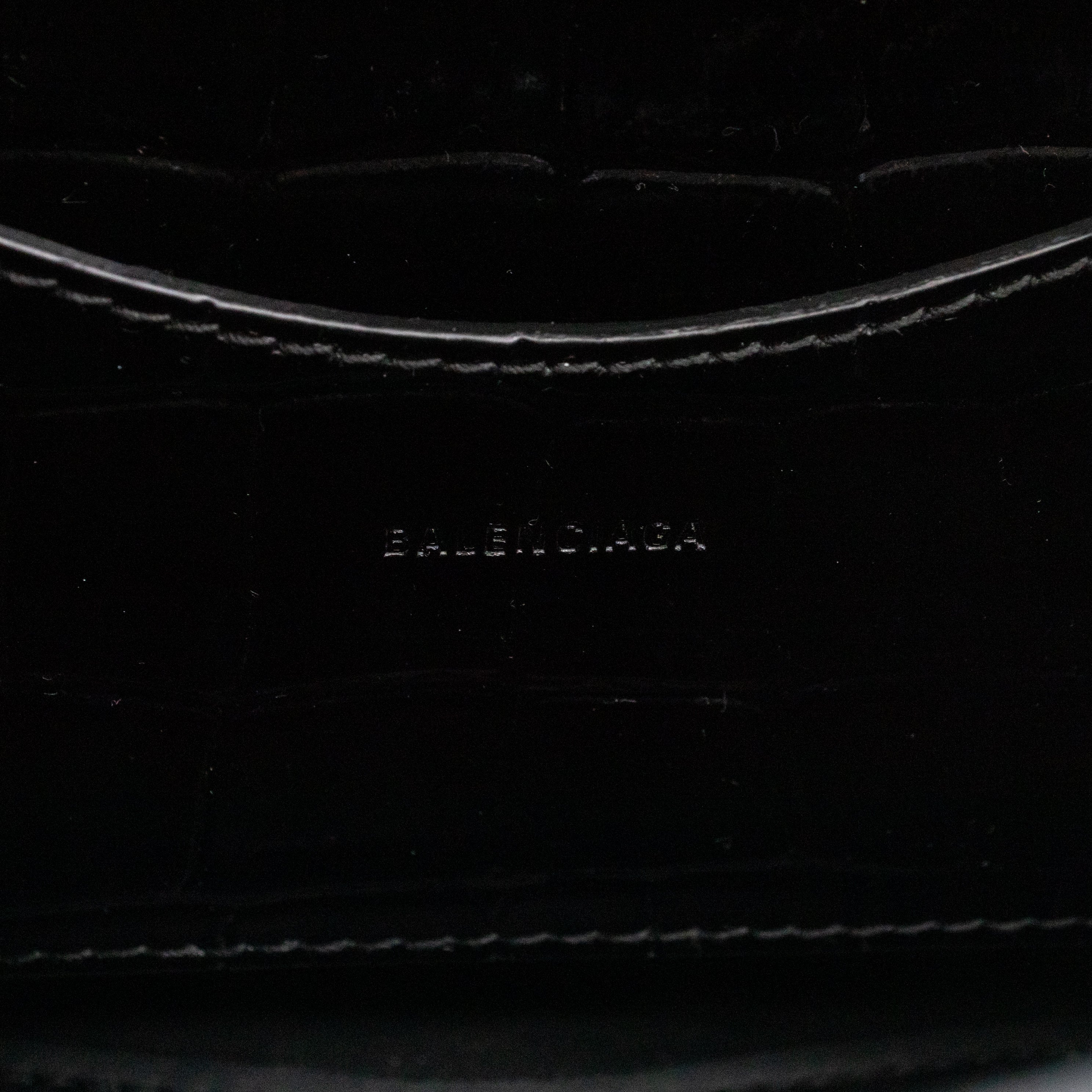 Neo Classic City Mini Black Croc Embossed Leather