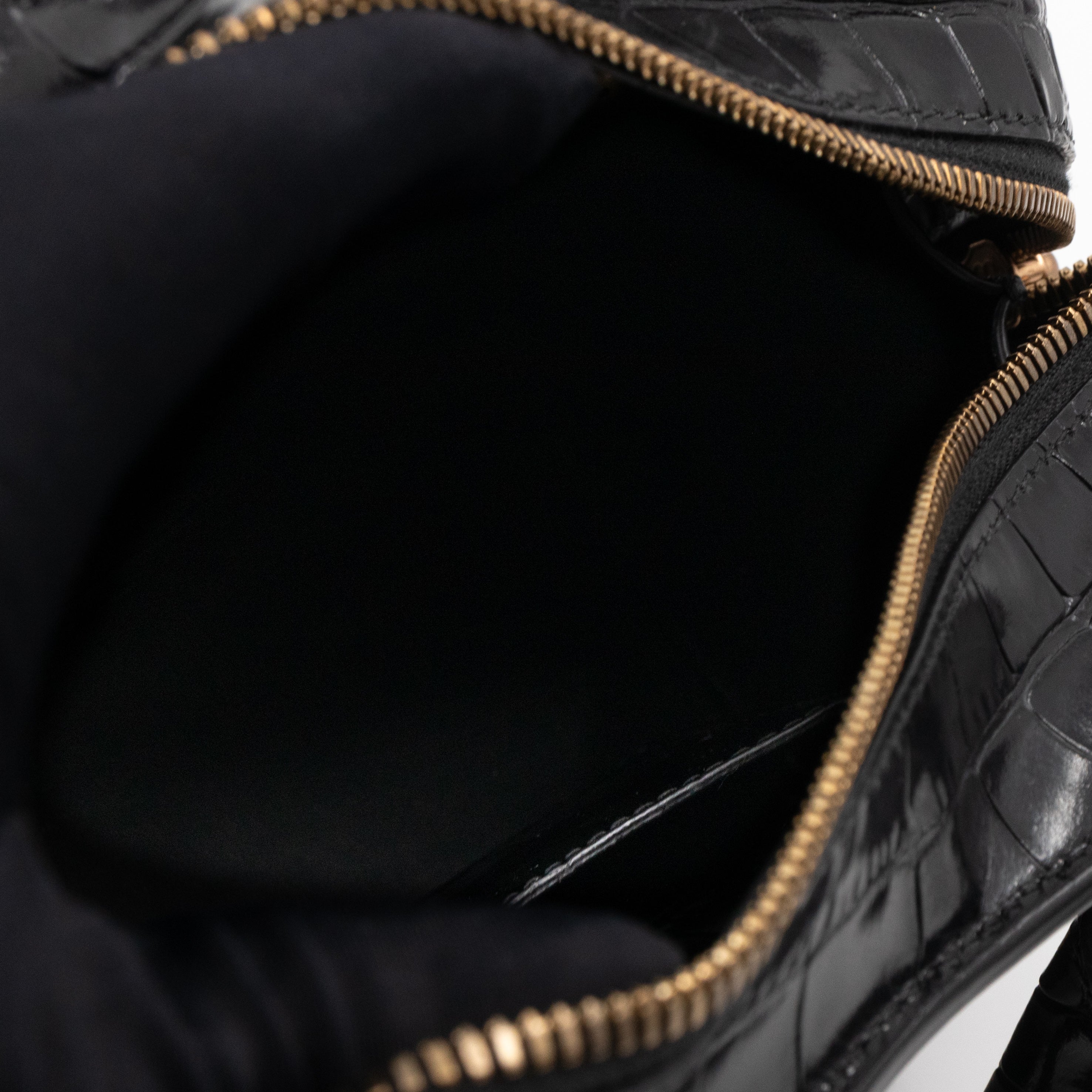 Neo Classic City Mini Black Croc Embossed Leather