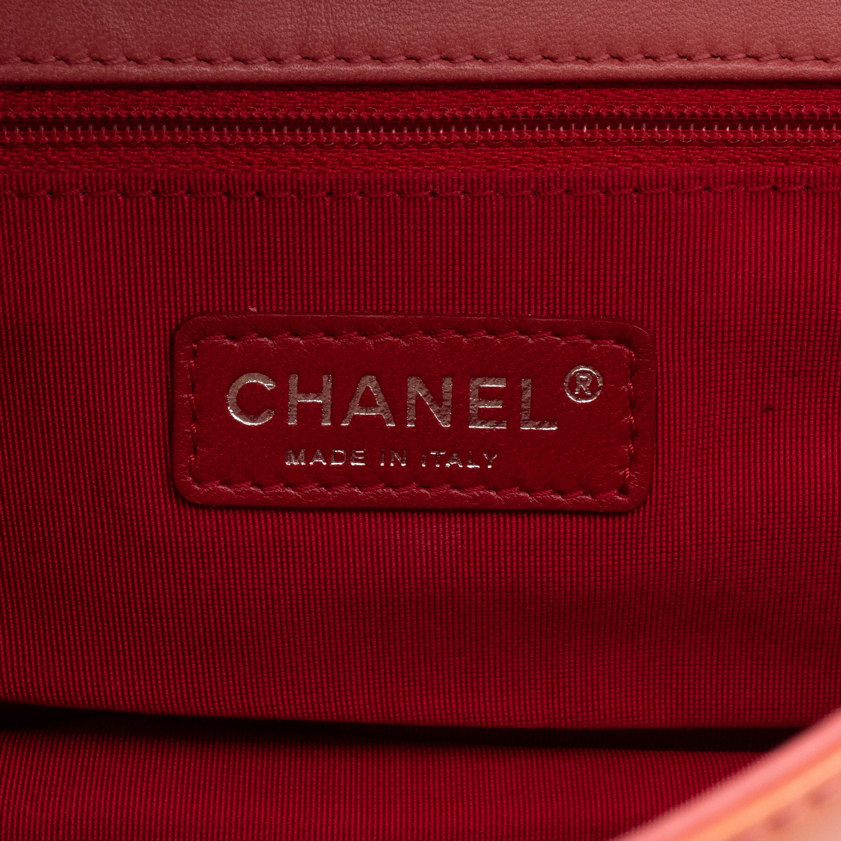 Lipstick Flap Bag Orange Patent Leather