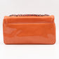 Lipstick Flap Bag Orange Patent Leather