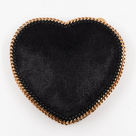 Falabella Heart Crossbody Bag Black Rose Gold