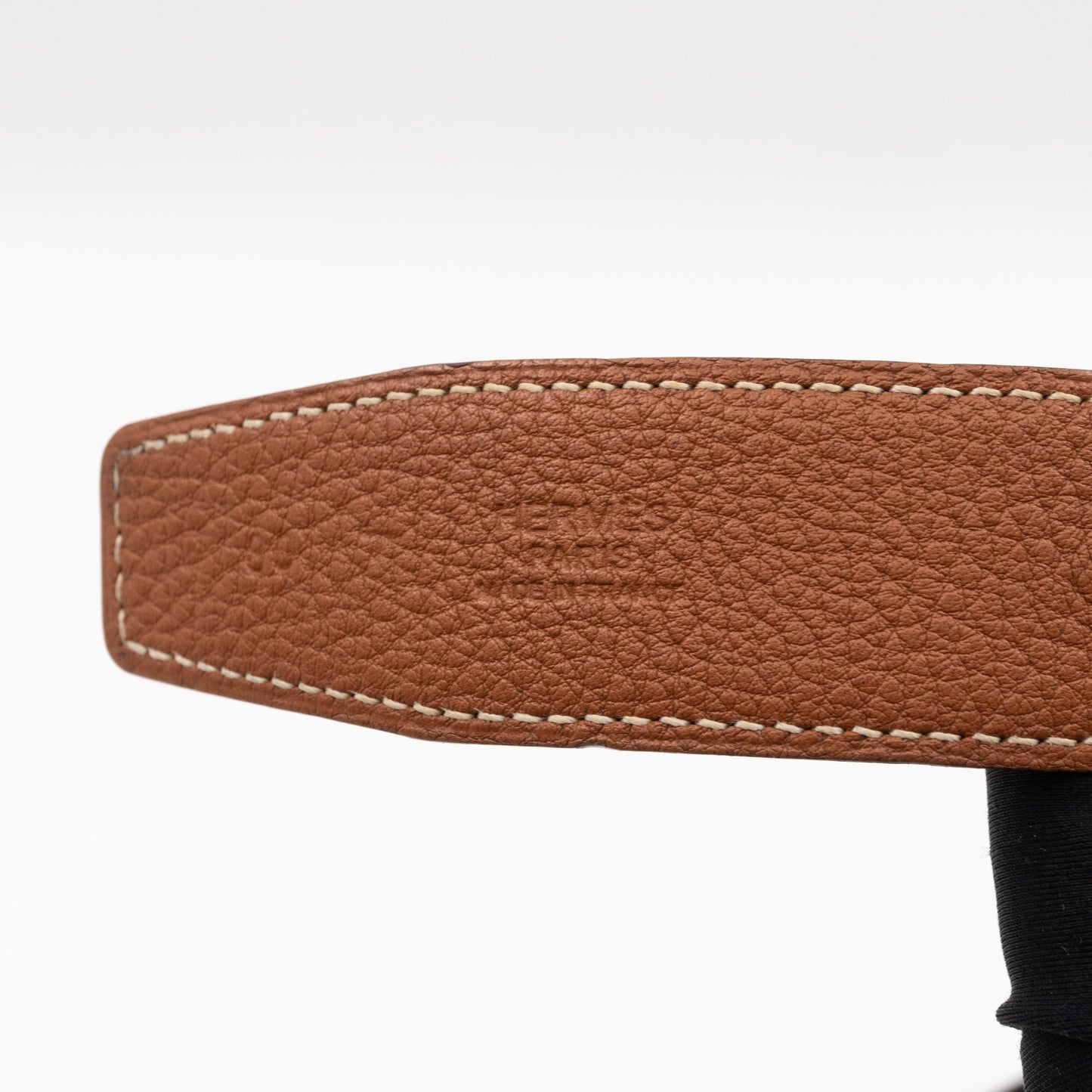 H Martelee Buckle & Reversible Gold and Black Leather Belt 80 cm