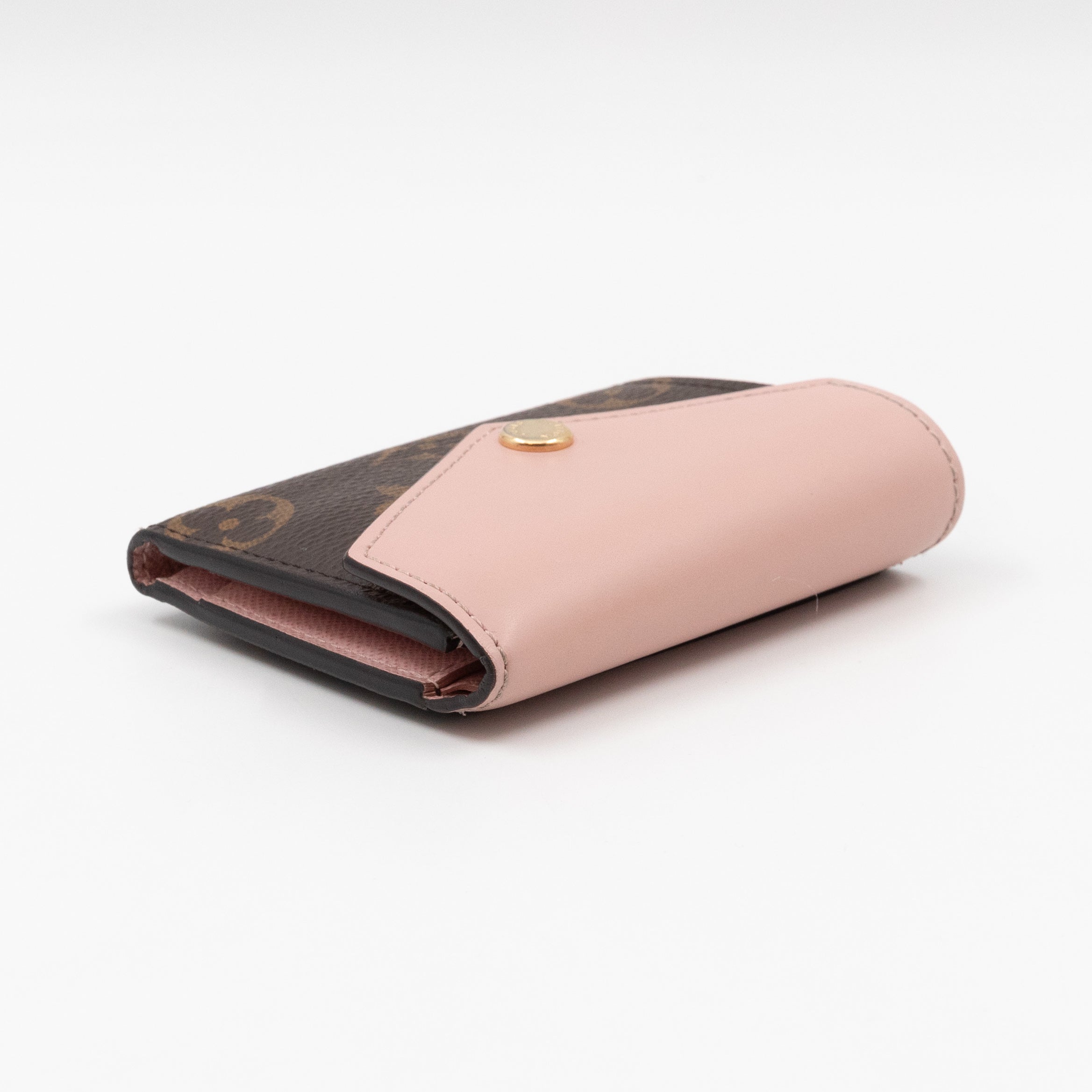 Zoe Wallet Monogram Rose Ballerine