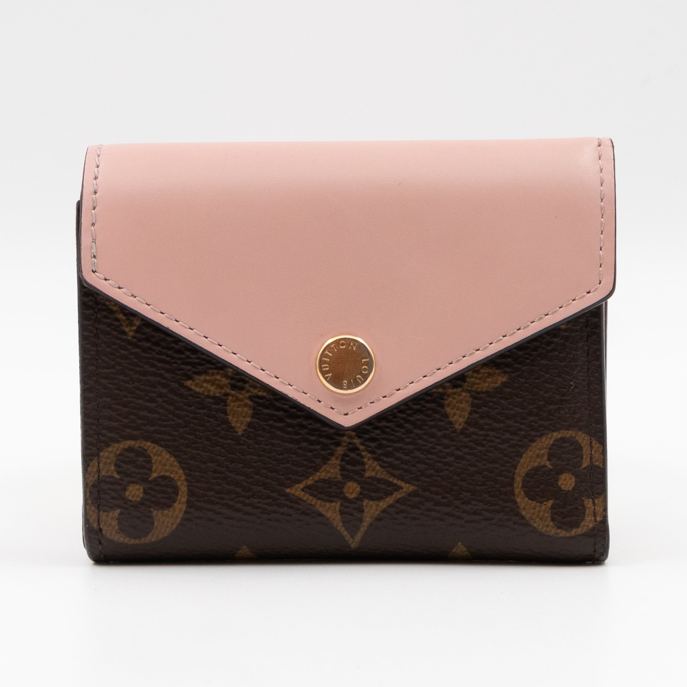 Zoe Wallet Monogram Rose Ballerine
