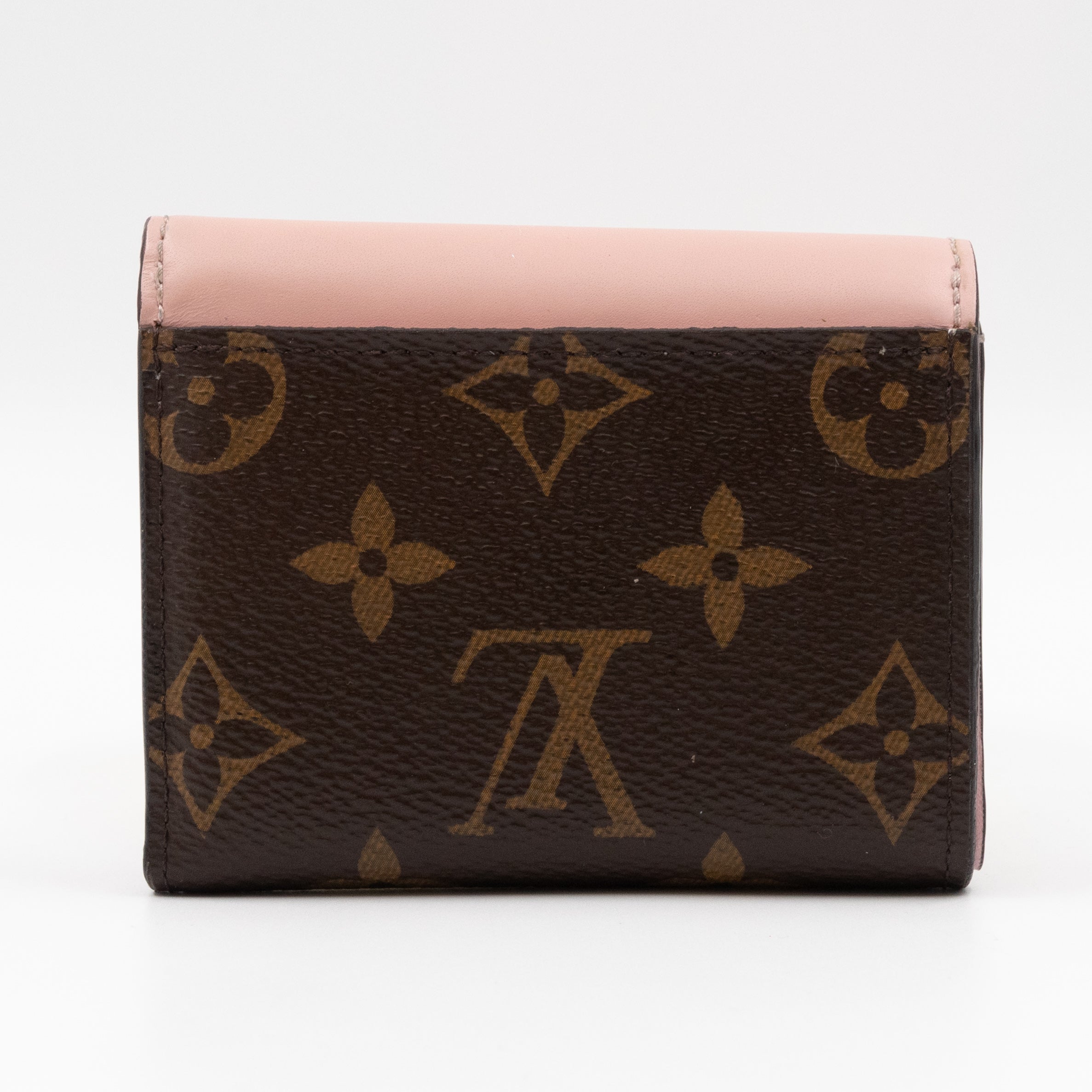 Zoe Wallet Monogram Rose Ballerine