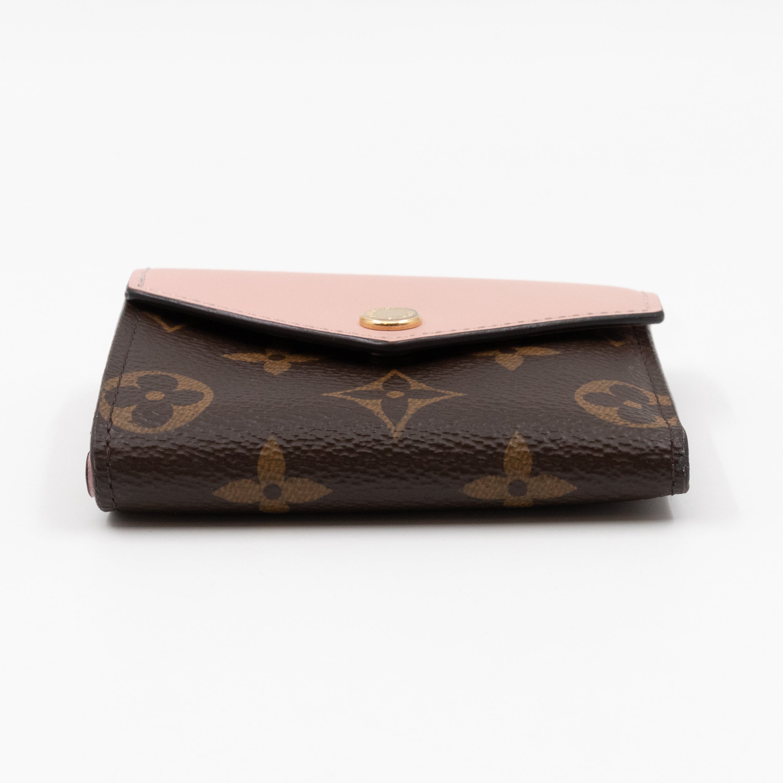 Zoe Wallet Monogram Rose Ballerine