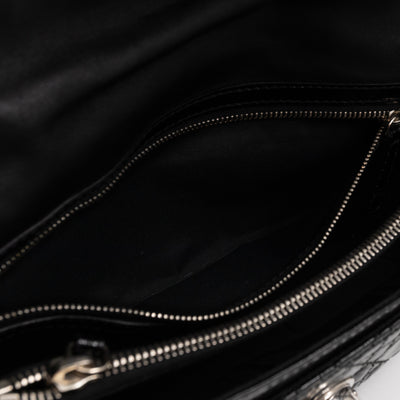Rendezvous Flap Bag Cannage Quilted Black Patent Leather