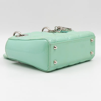 Lady Dior Mini Mint Green Patent Leather
