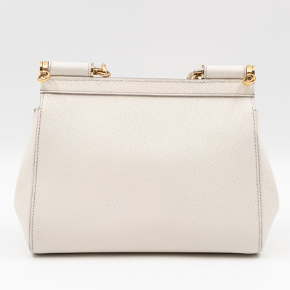 Sicily Small Dauphine Leather White