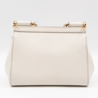 Sicily Small Dauphine Leather White