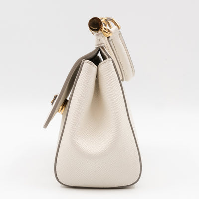 Sicily Small Dauphine Leather White