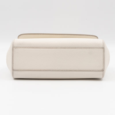 Sicily Small Dauphine Leather White
