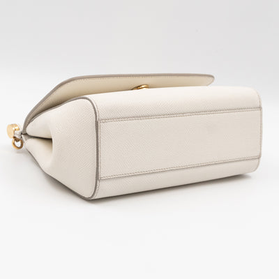 Sicily Small Dauphine Leather White