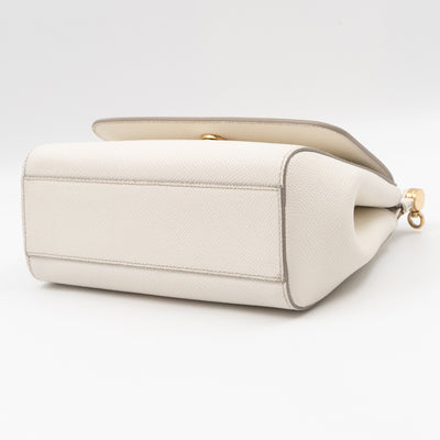 Sicily Small Dauphine Leather White
