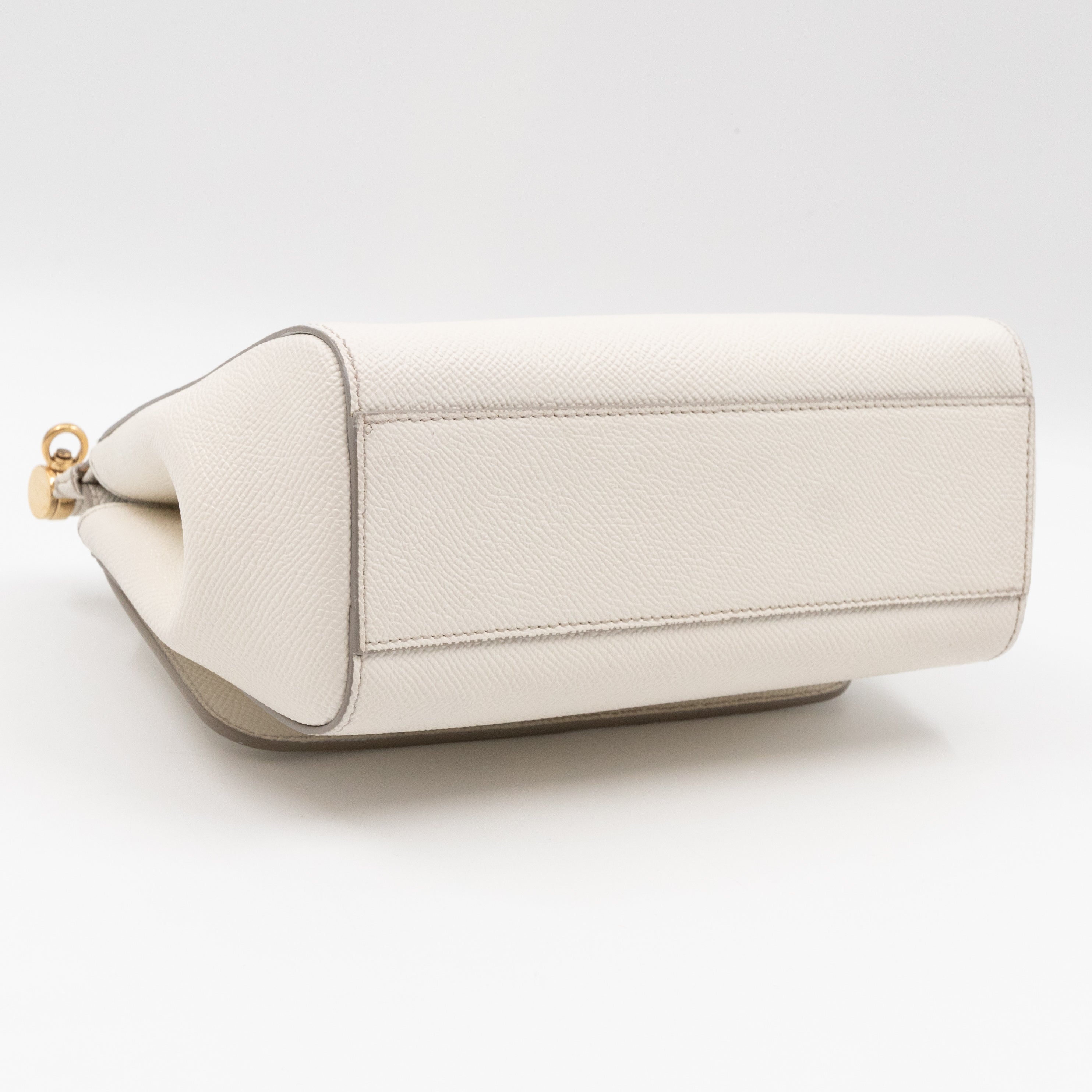 Sicily Small Dauphine Leather White