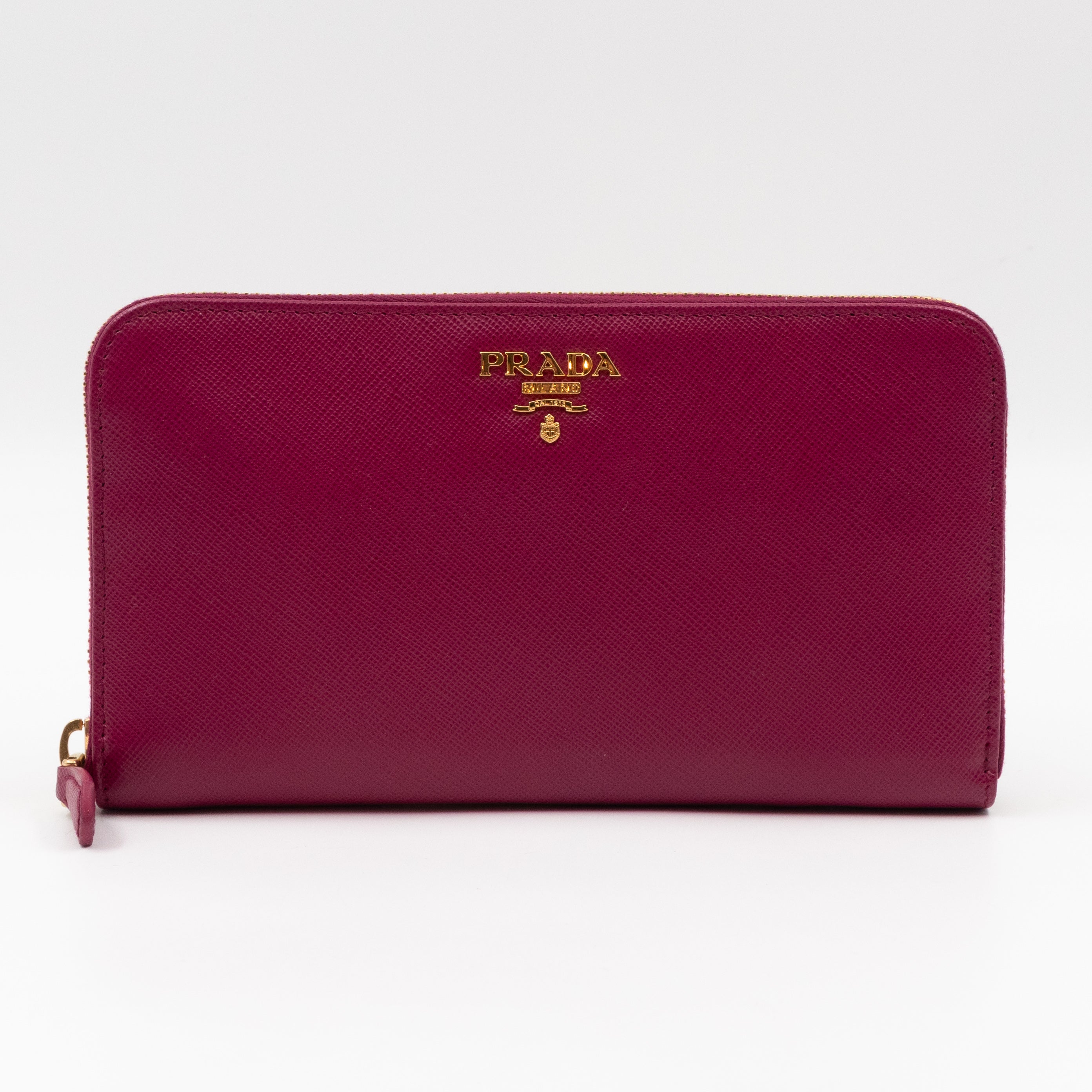 Zip Around Wallet Saffiano Ametista Metal Leather