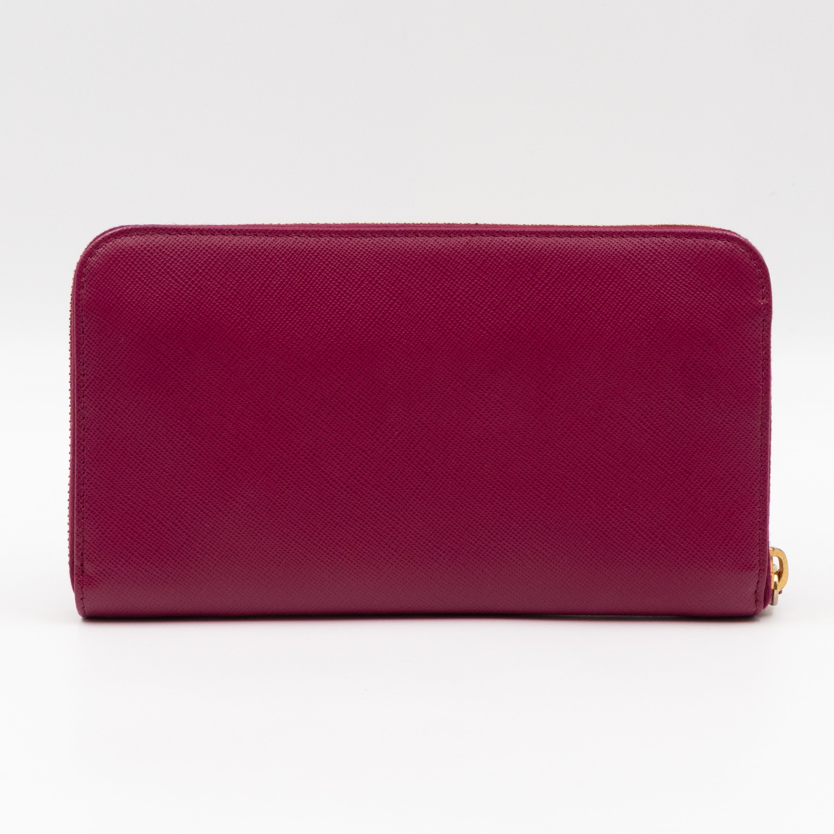 Zip Around Wallet Saffiano Ametista Metal Leather