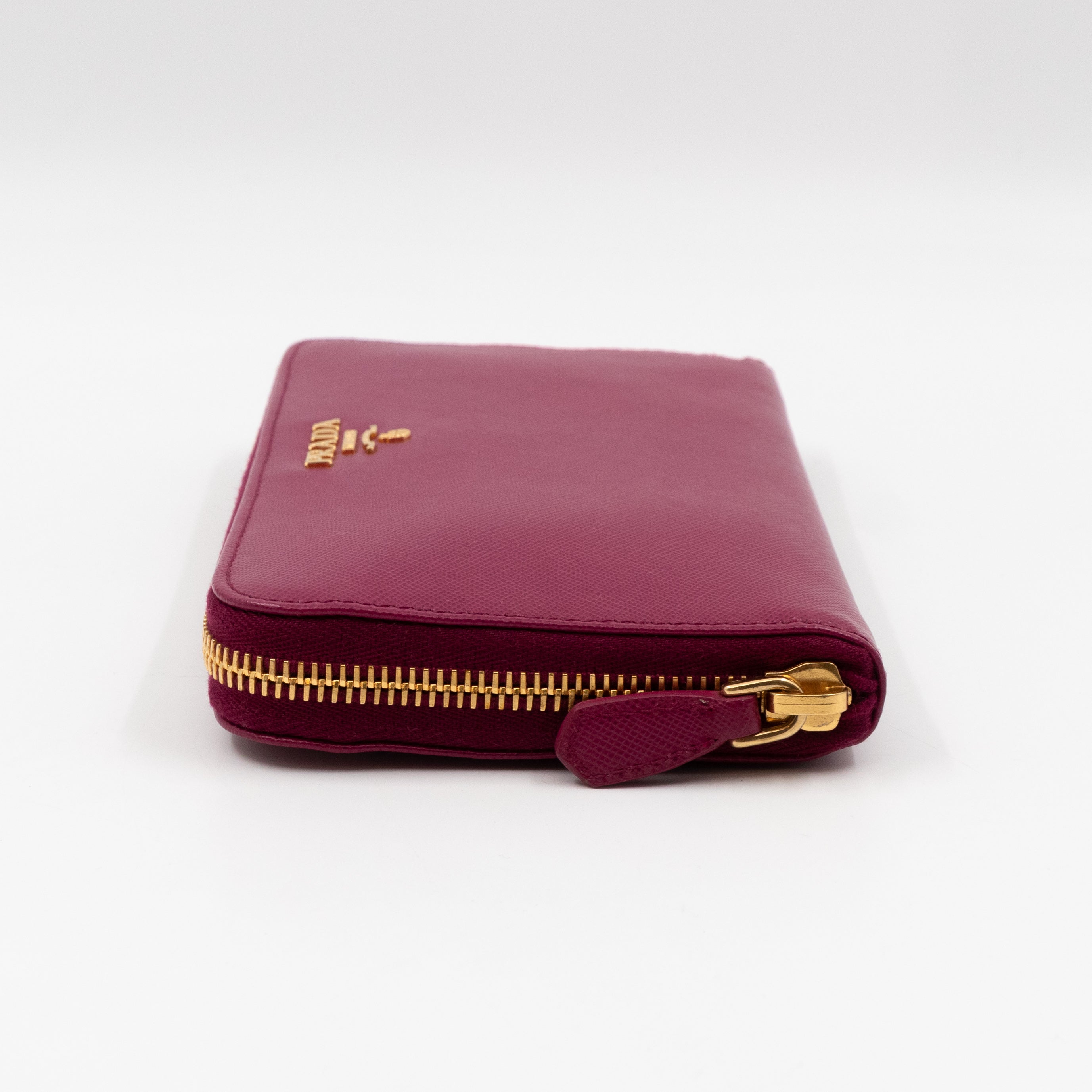Zip Around Wallet Saffiano Ametista Metal Leather
