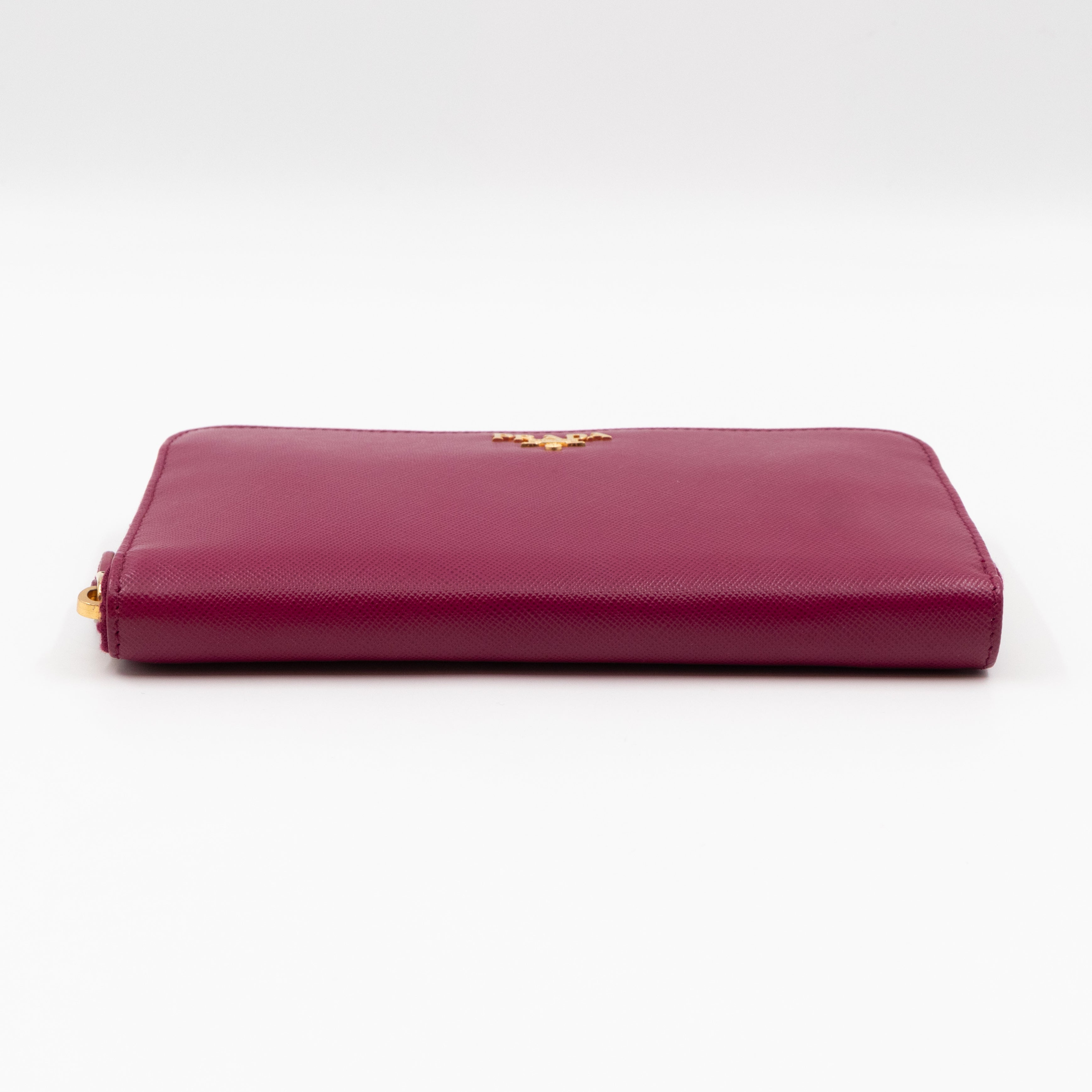 Zip Around Wallet Saffiano Ametista Metal Leather