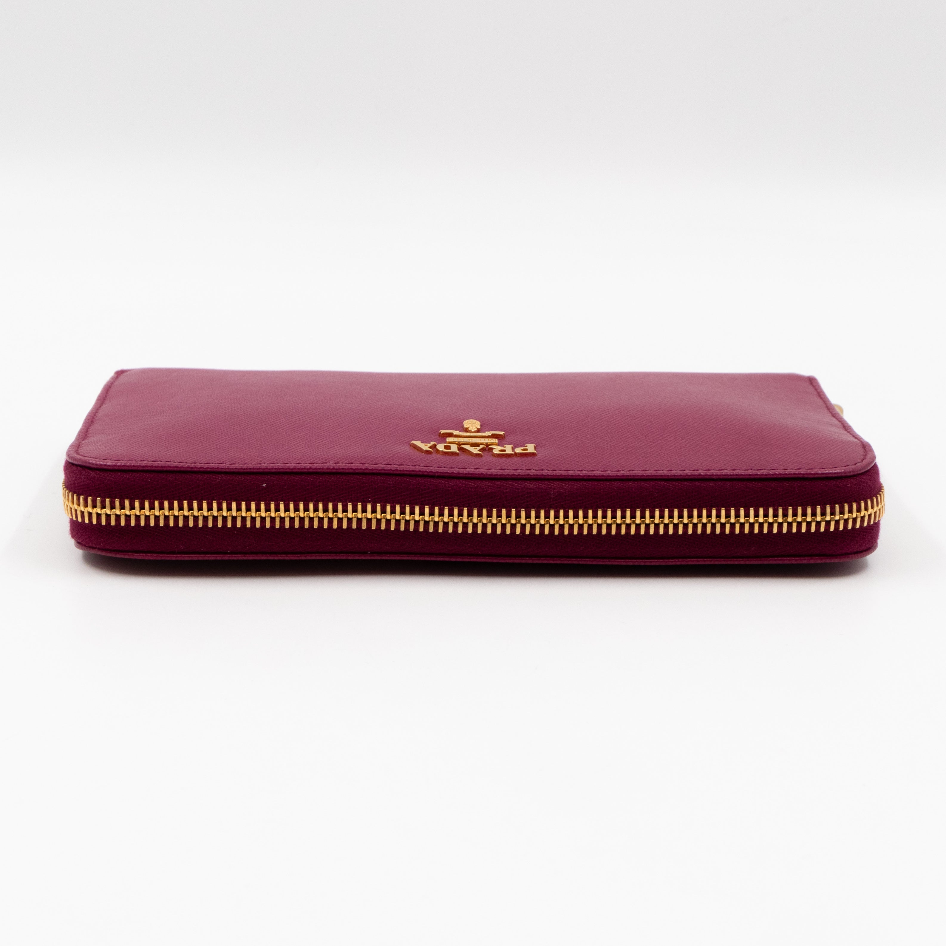 Zip Around Wallet Saffiano Ametista Metal Leather