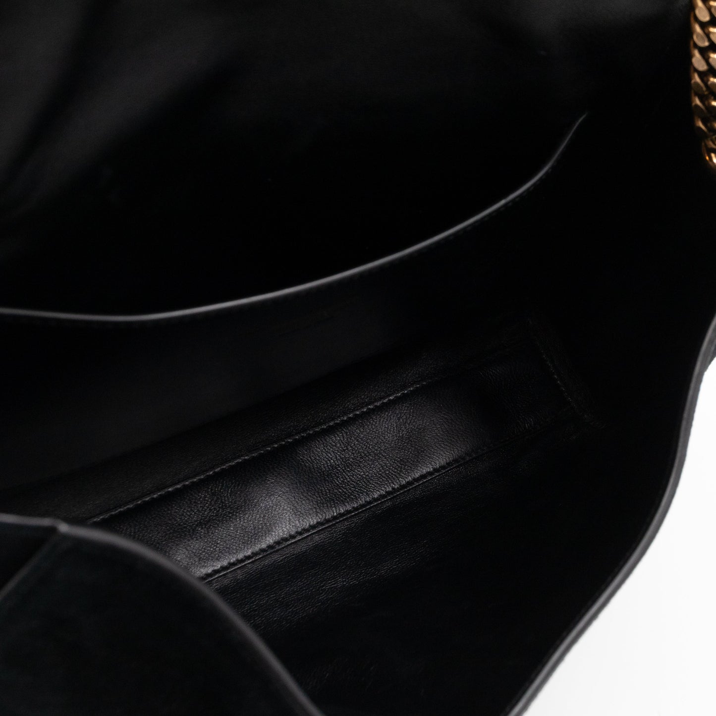 Reversible Kate Medium Black Suede & Leather