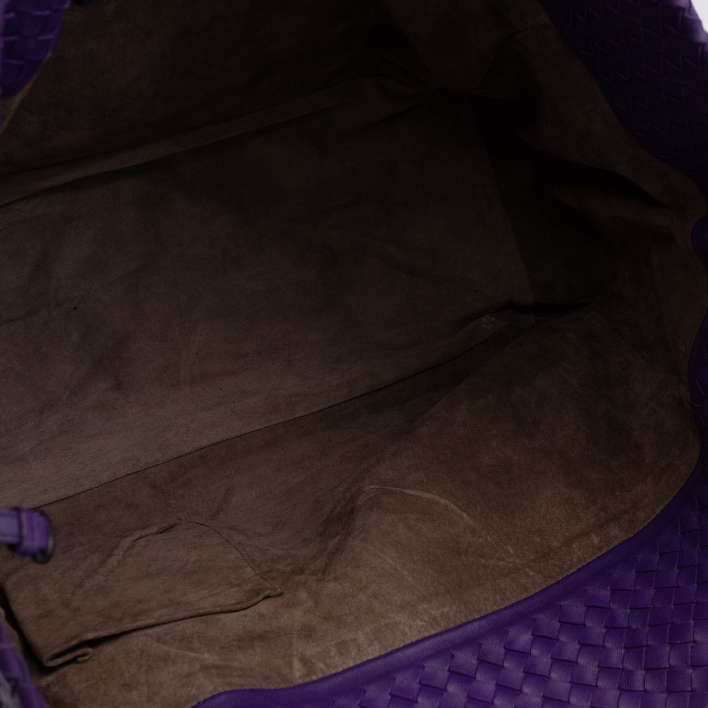 Large Cabat Tote Intrecciato Purple Leather