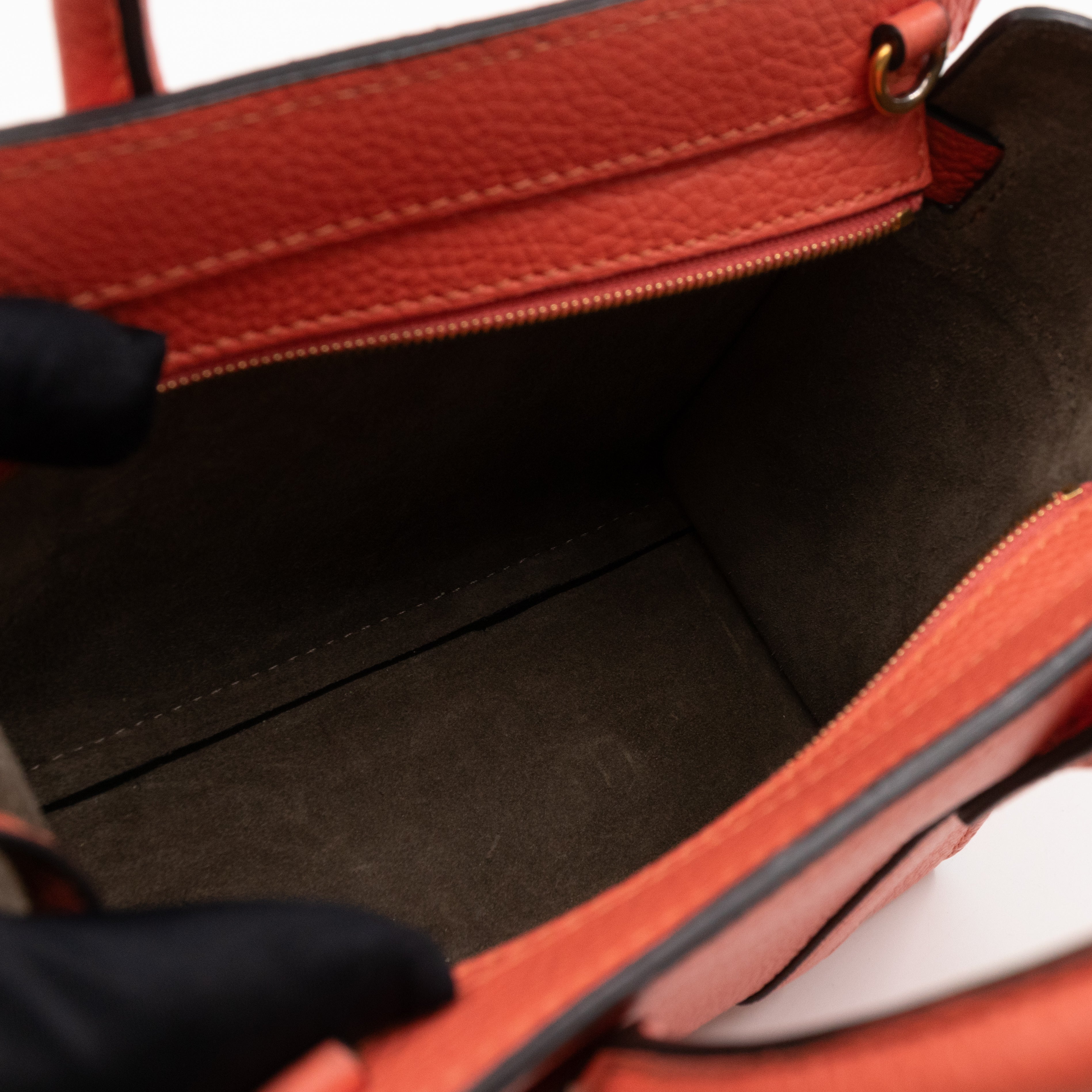 Micro Zipped Bayswater Coral Rose Leather