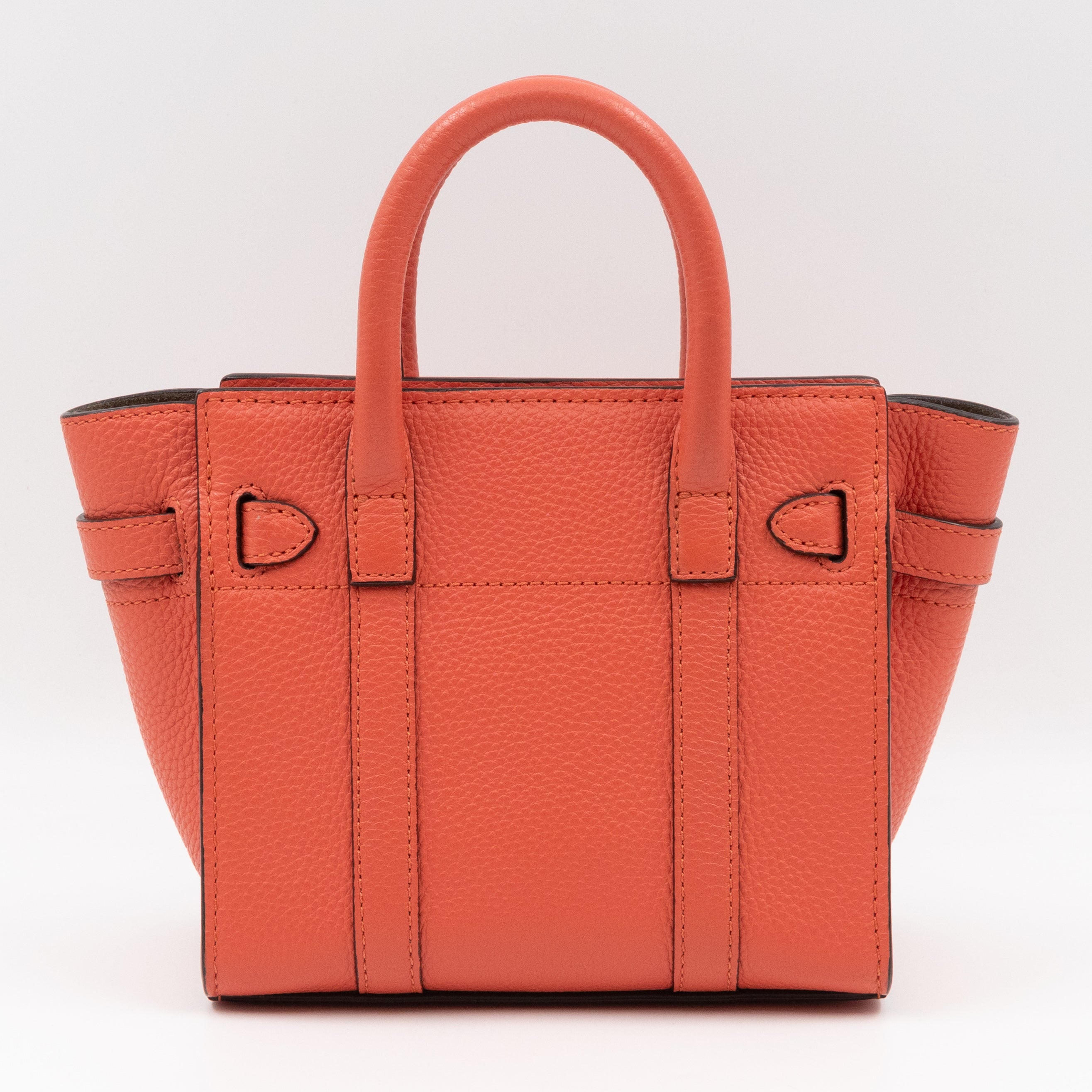 Micro Zipped Bayswater Coral Rose Leather