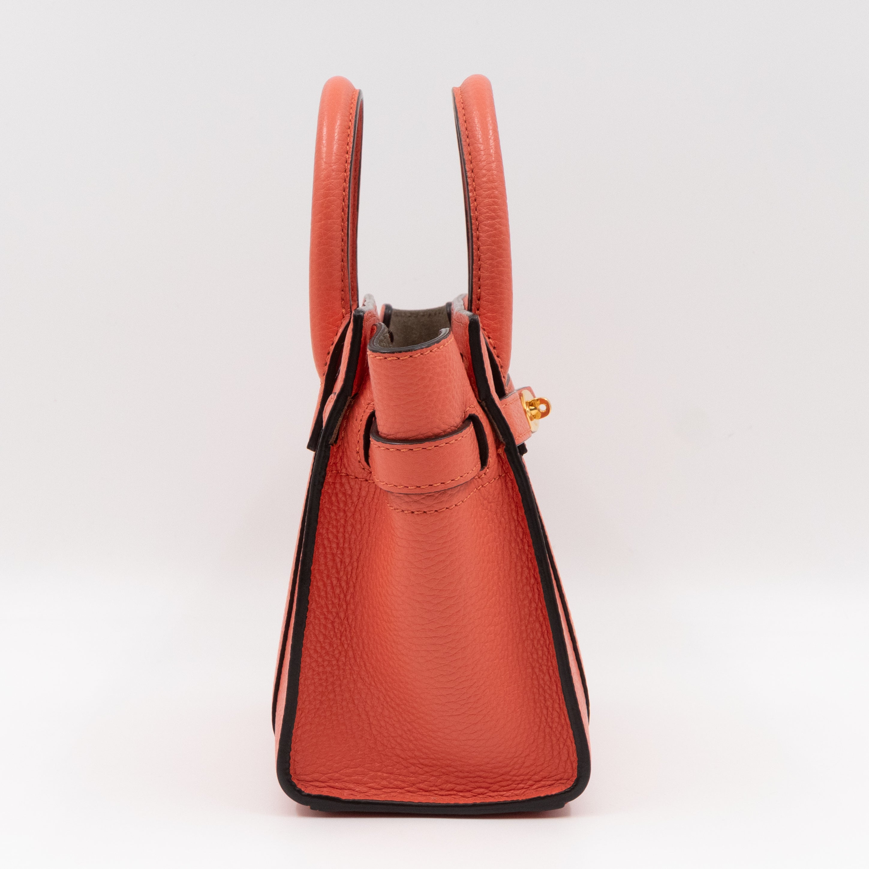 Micro Zipped Bayswater Coral Rose Leather
