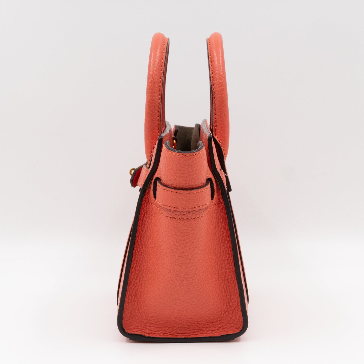 Micro Zipped Bayswater Coral Rose Leather