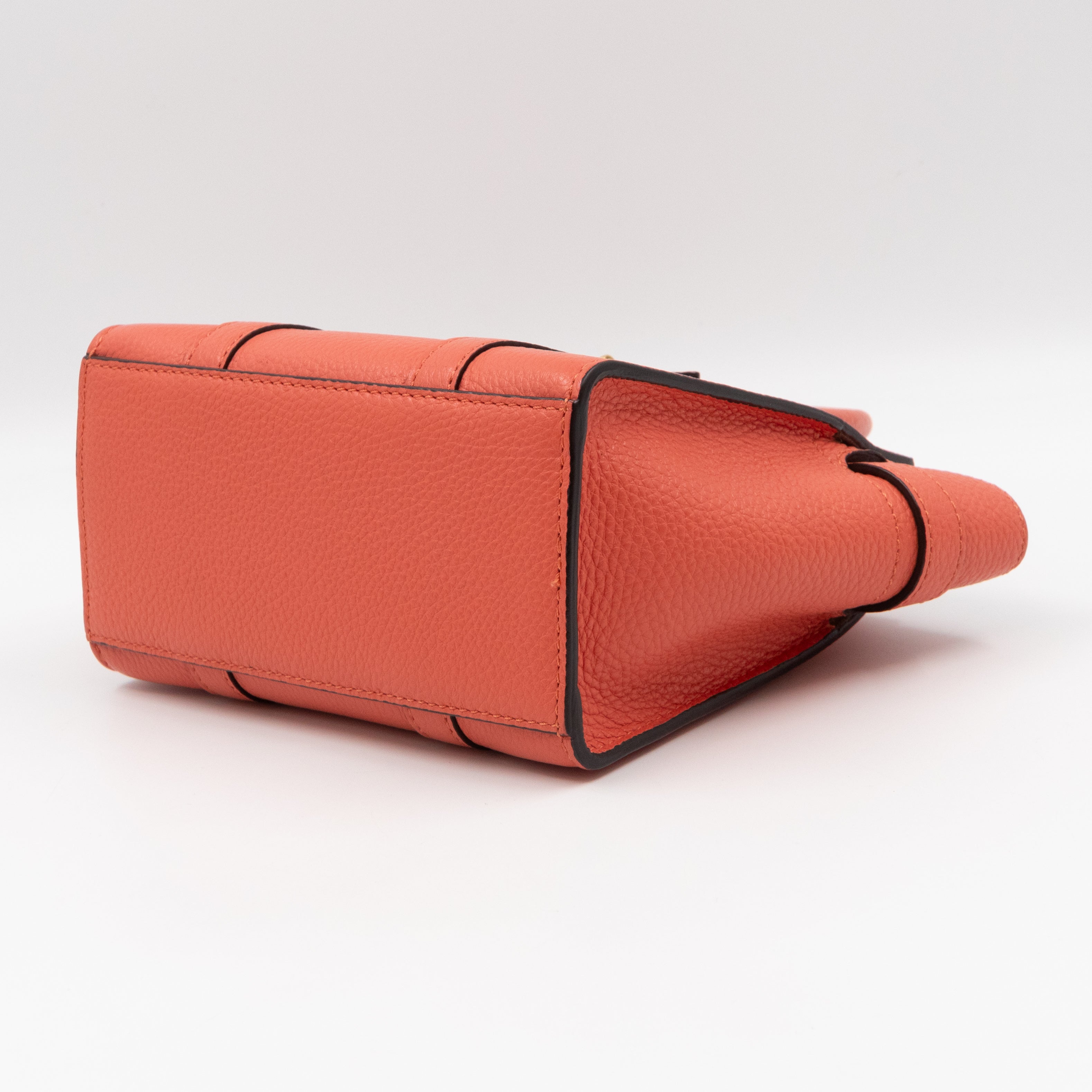 Micro Zipped Bayswater Coral Rose Leather