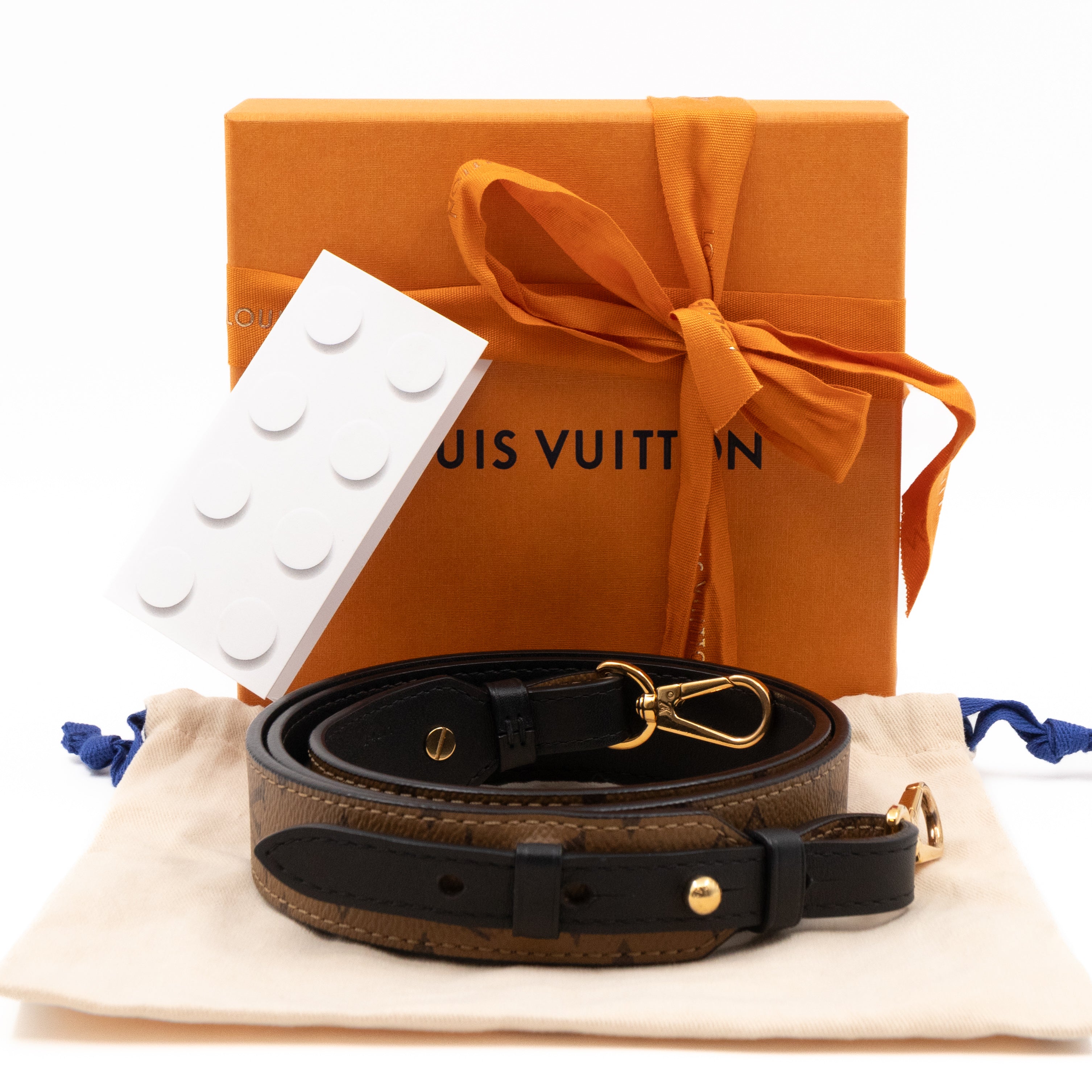 Bandoulière Shoulder Strap Monogram Reverse Leather