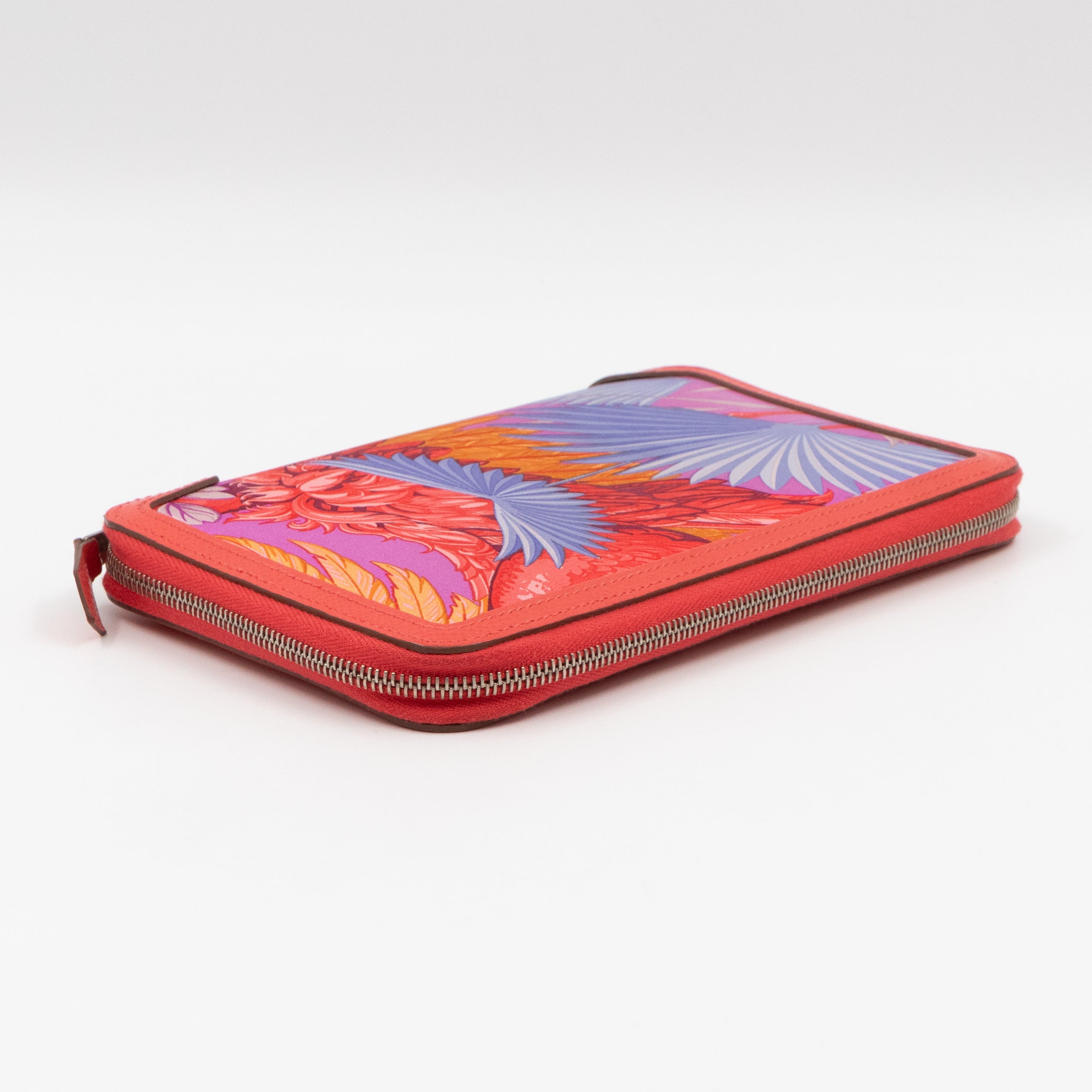 Soie-Cool Wallet Rose Jaipur Epsom Leather & Silk