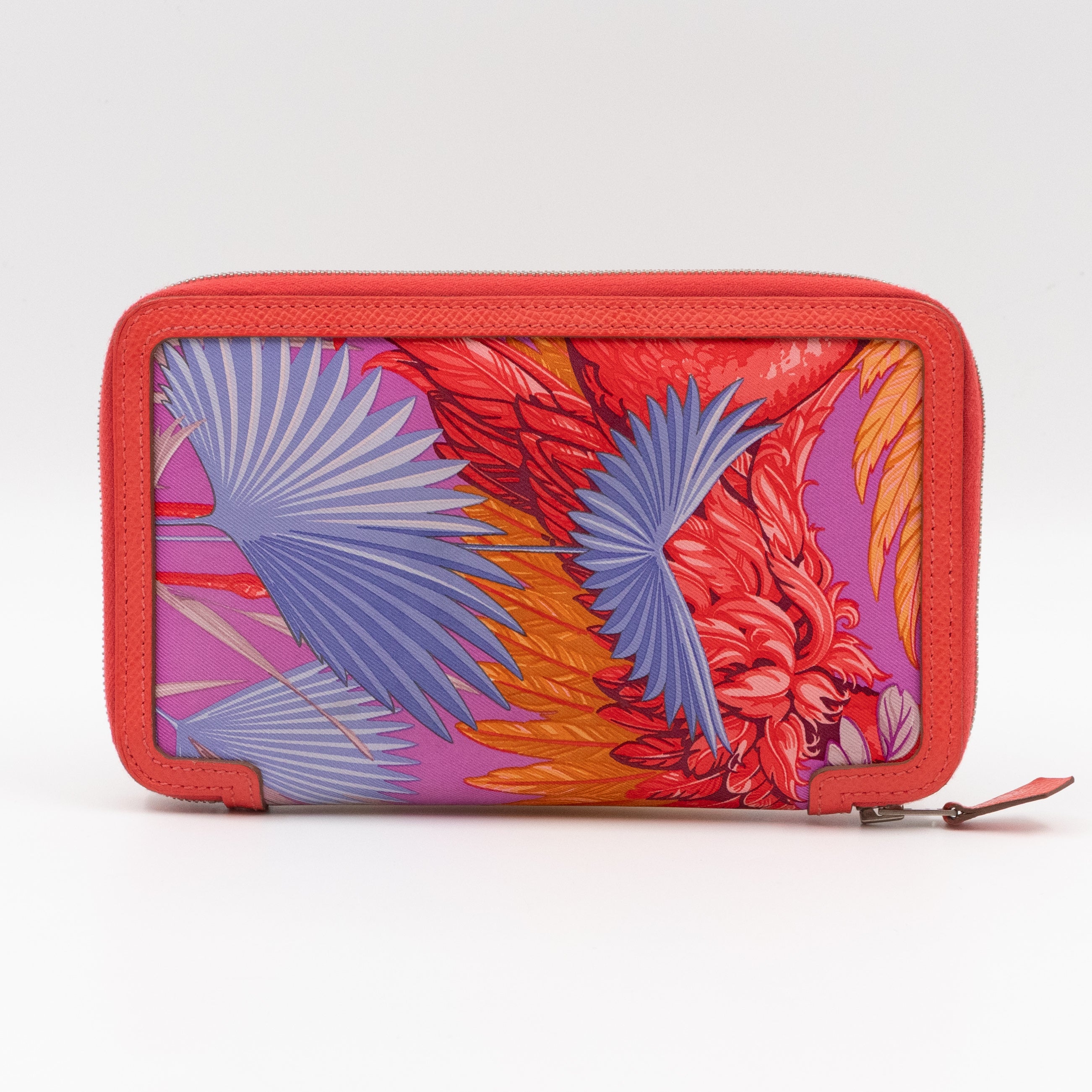 Soie-Cool Wallet Rose Jaipur Epsom Leather & Silk