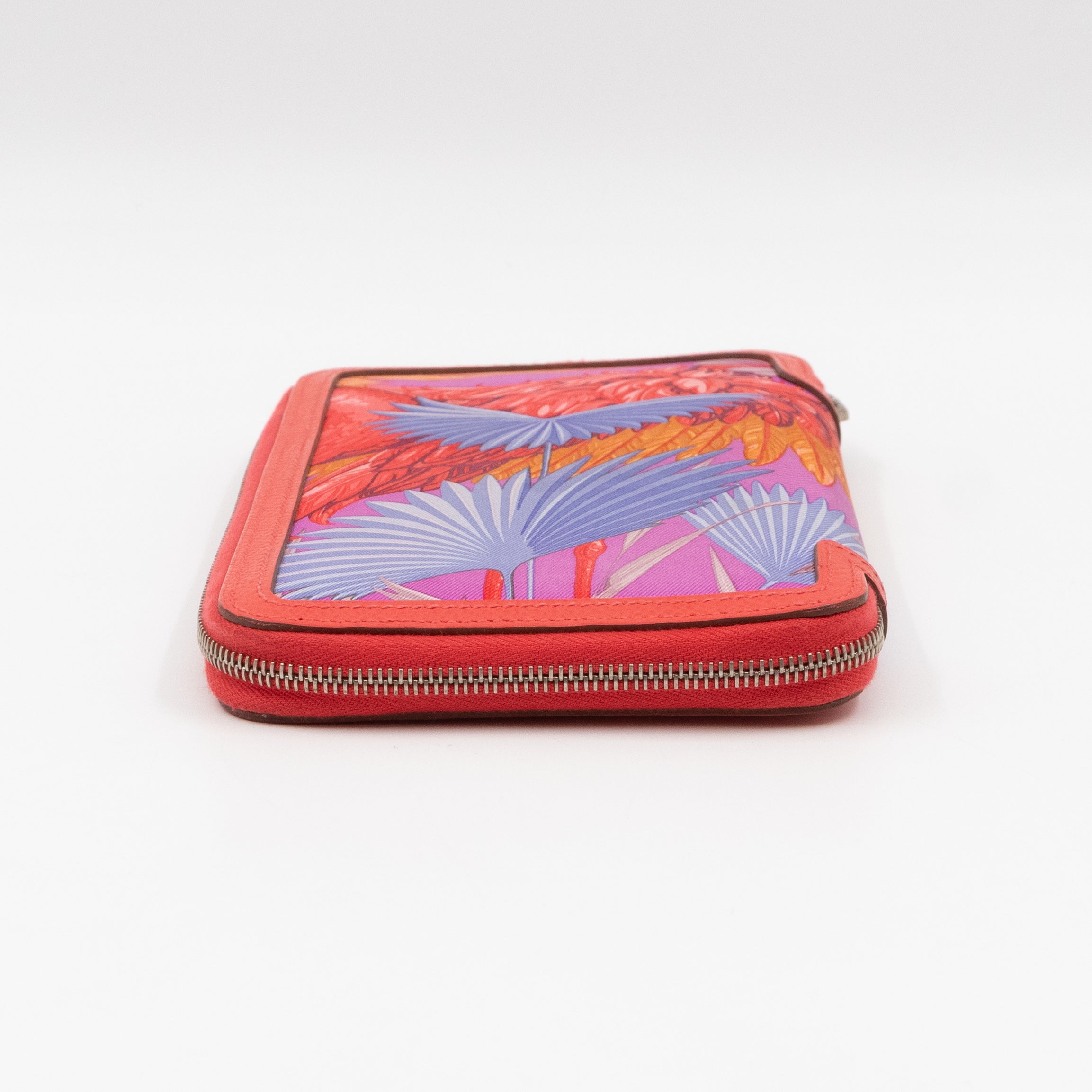 Soie-Cool Wallet Rose Jaipur Epsom Leather & Silk