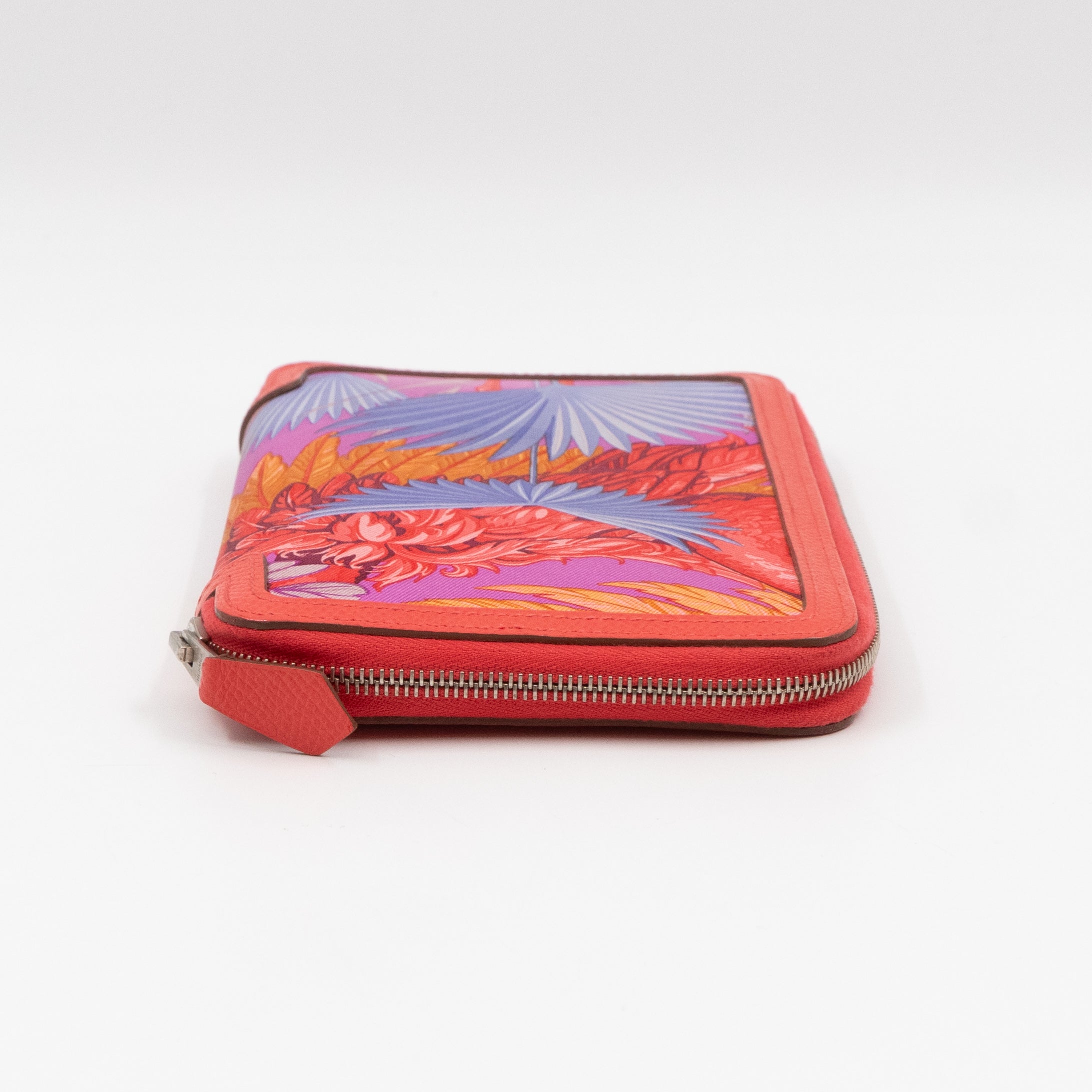 Soie-Cool Wallet Rose Jaipur Epsom Leather & Silk