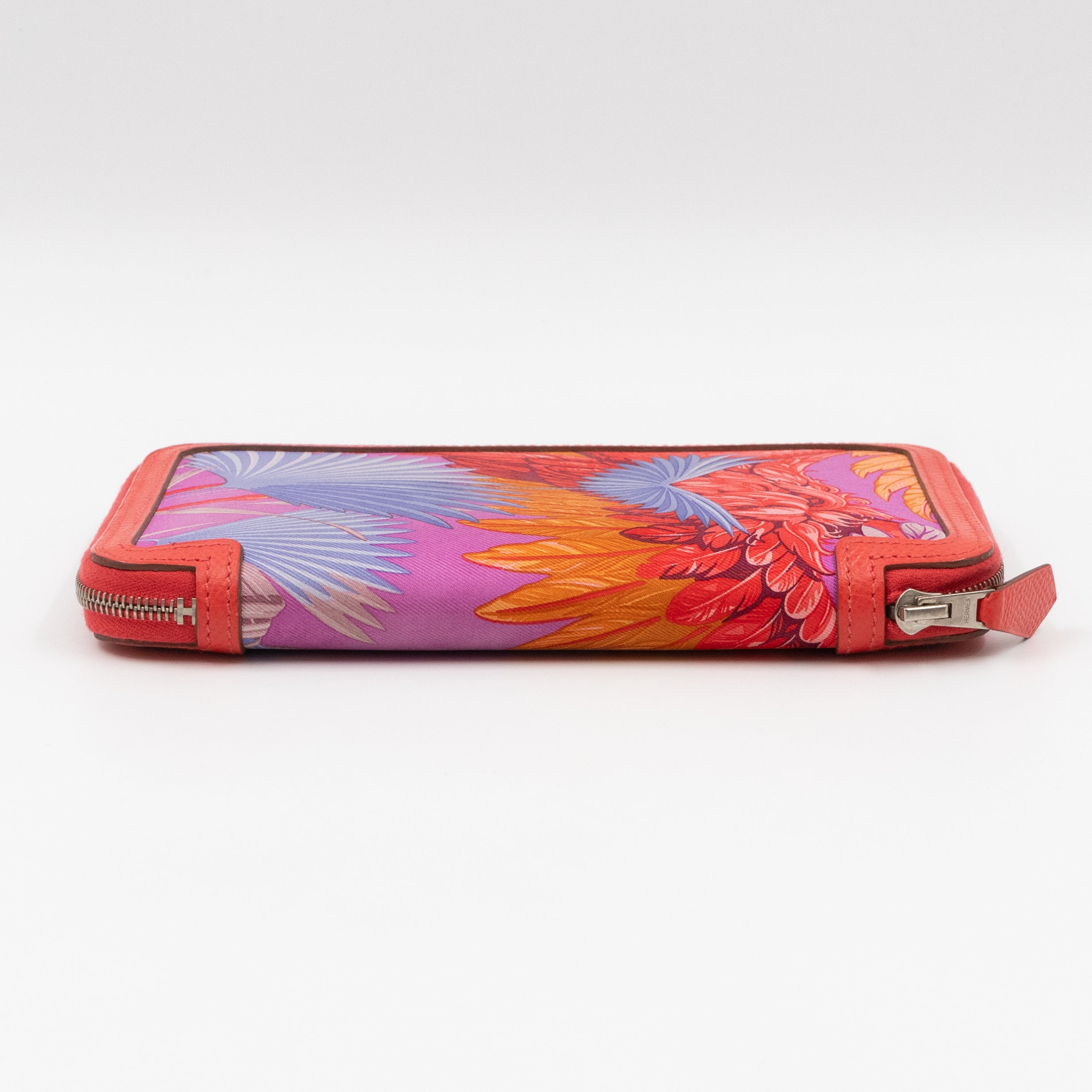 Soie-Cool Wallet Rose Jaipur Epsom Leather & Silk