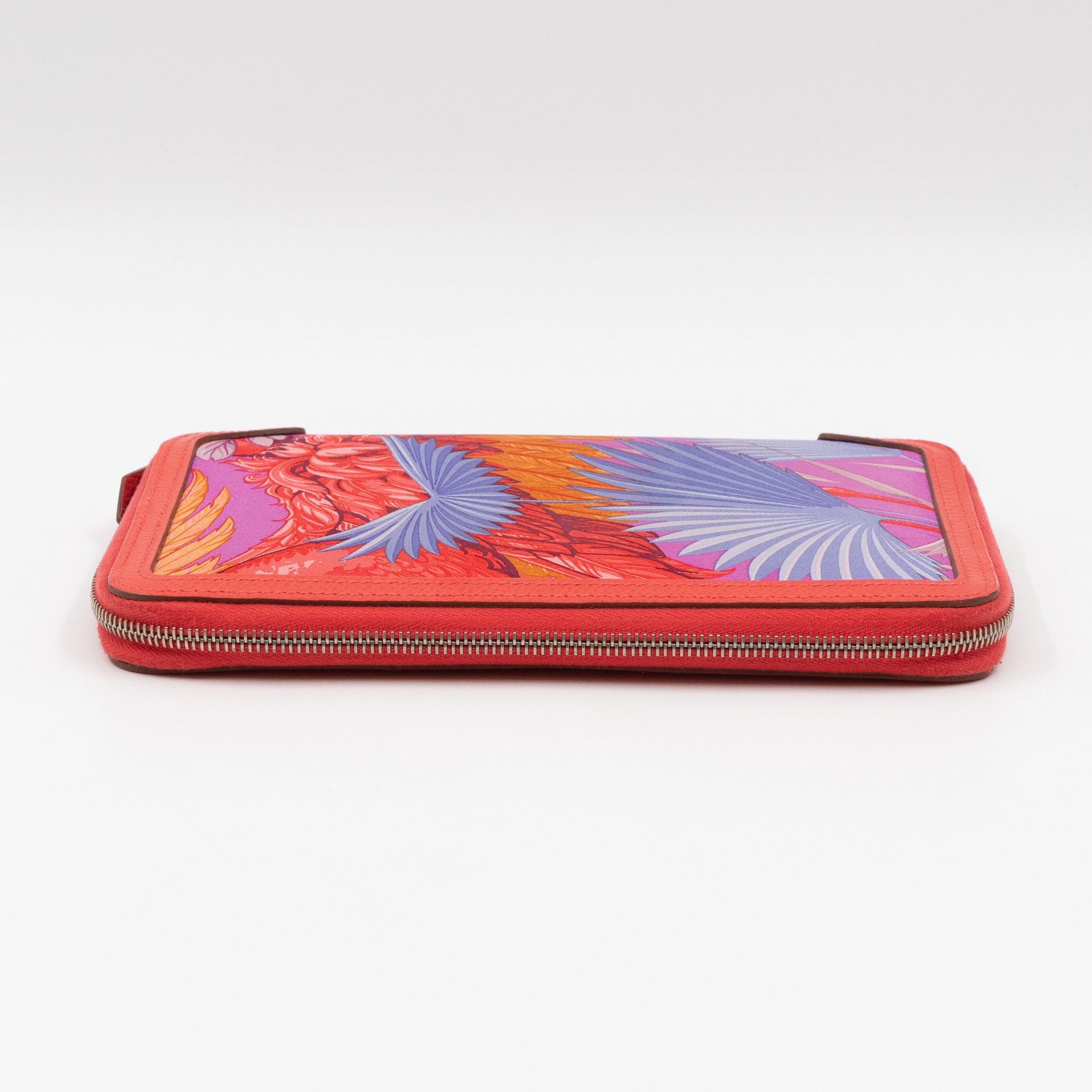 Soie-Cool Wallet Rose Jaipur Epsom Leather & Silk